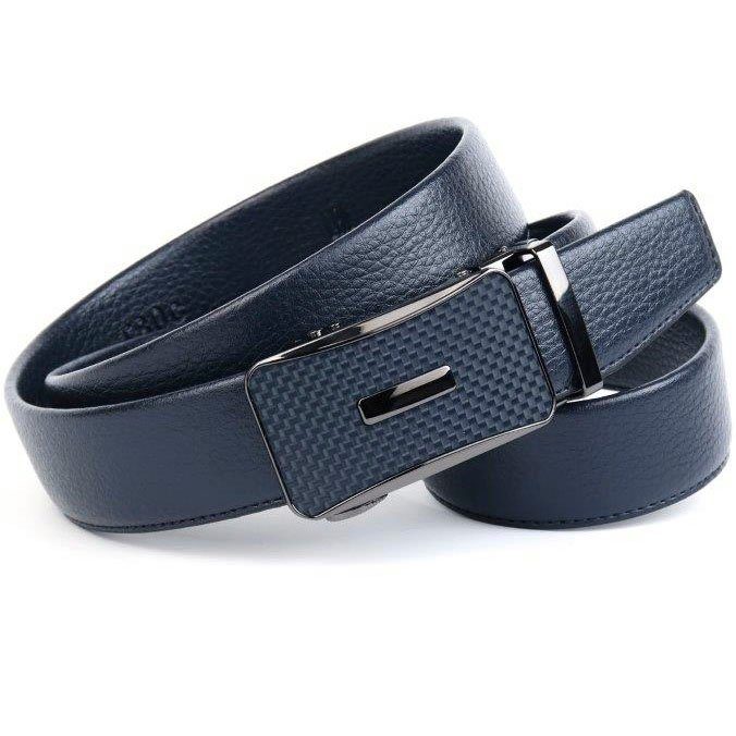 Anthoni Crown Leren riem heren riemen maat 100 blauw