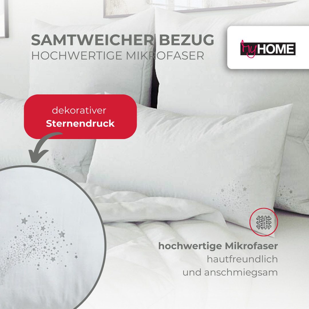 my home Microfiberkussen Baca, hoofdkussen 40x80 cm en 80x80 cm