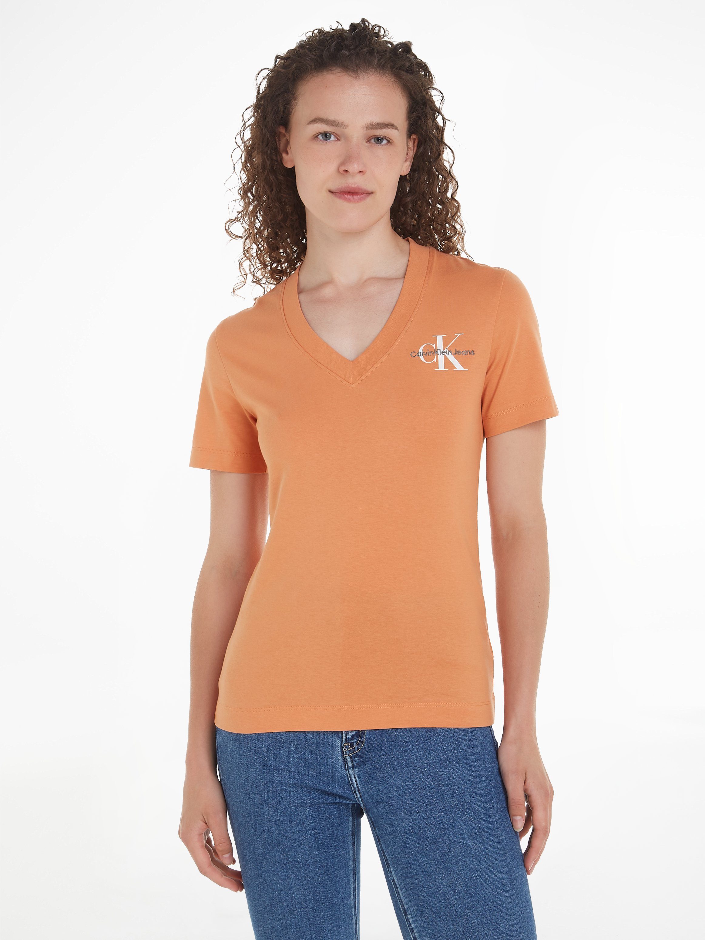 Calvin Klein Shirt met V-hals MONOLOGO SLIM V-NECK TEE