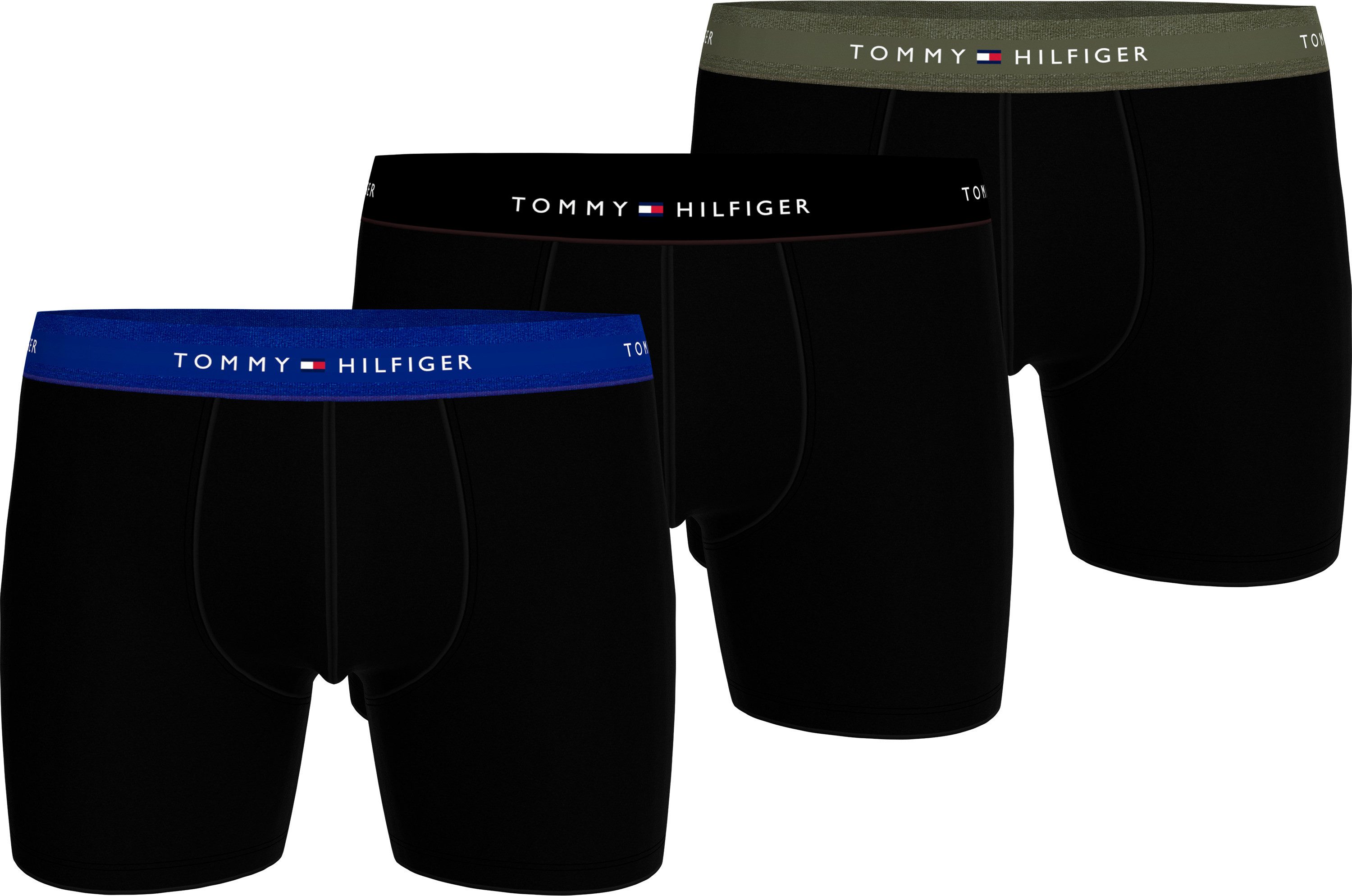 Tommy Hilfiger Underwear Boxershort 3P BOXER BRIEF WB met contrasterende logo-band (3 stuks)