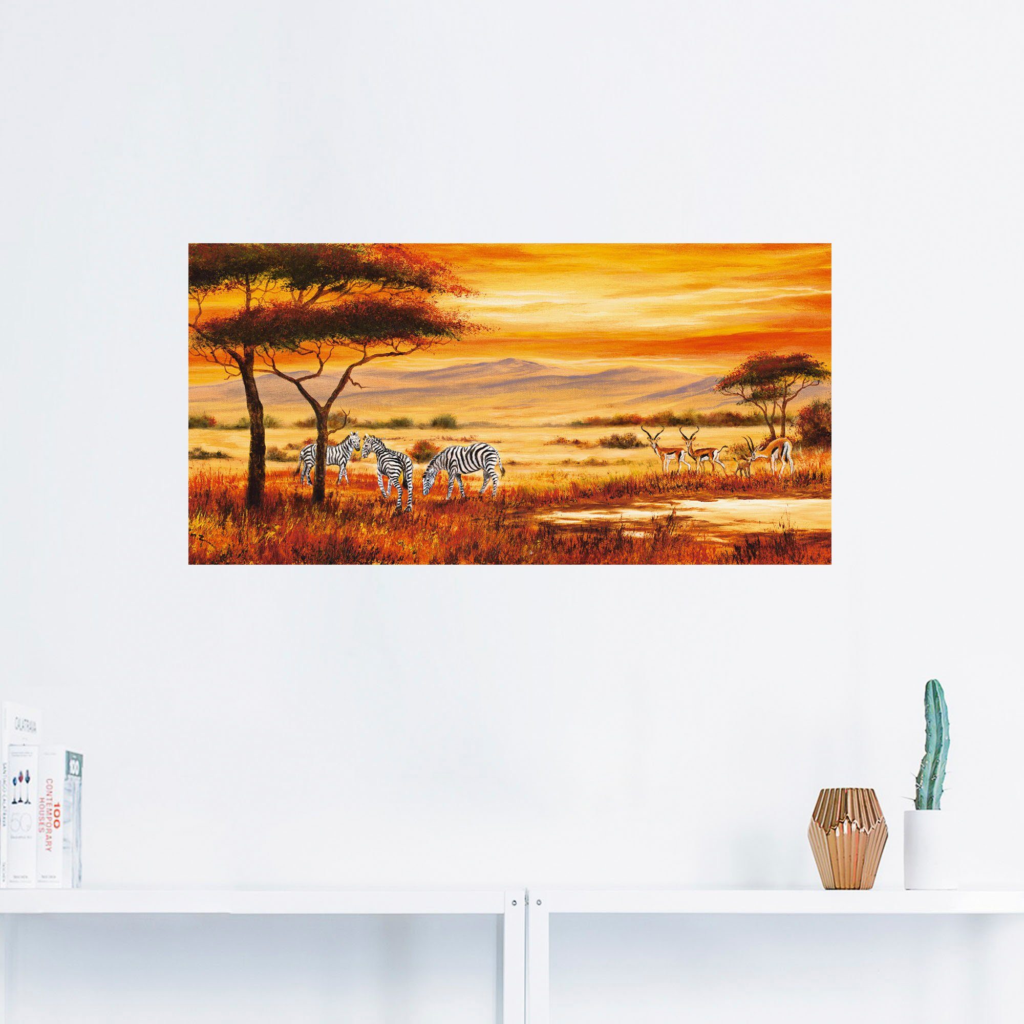 Artland Artprint Afrikaans landschap I als artprint op linnen, poster, muursticker in verschillende maten