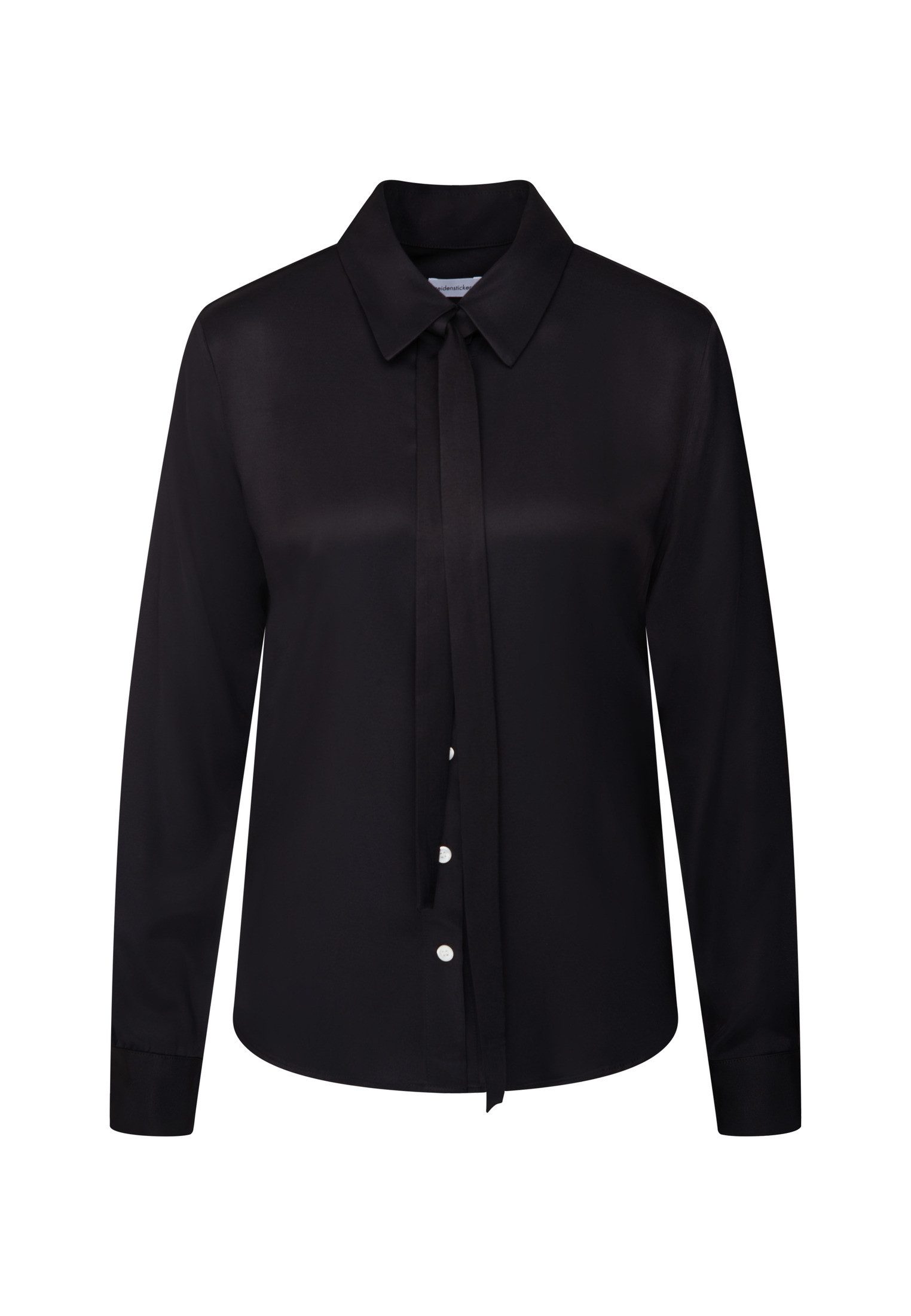 seidensticker Overhemdblouse Zwarte roos Lange mouwen kraag uni