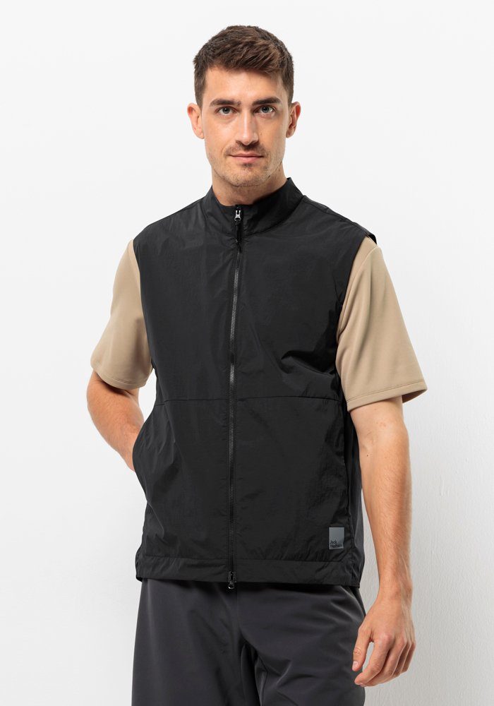 Jack Wolfskin Functionele bodywarmer BIKE COMMUTE WIND VEST M heren bodywarmers maat L (52) grijs