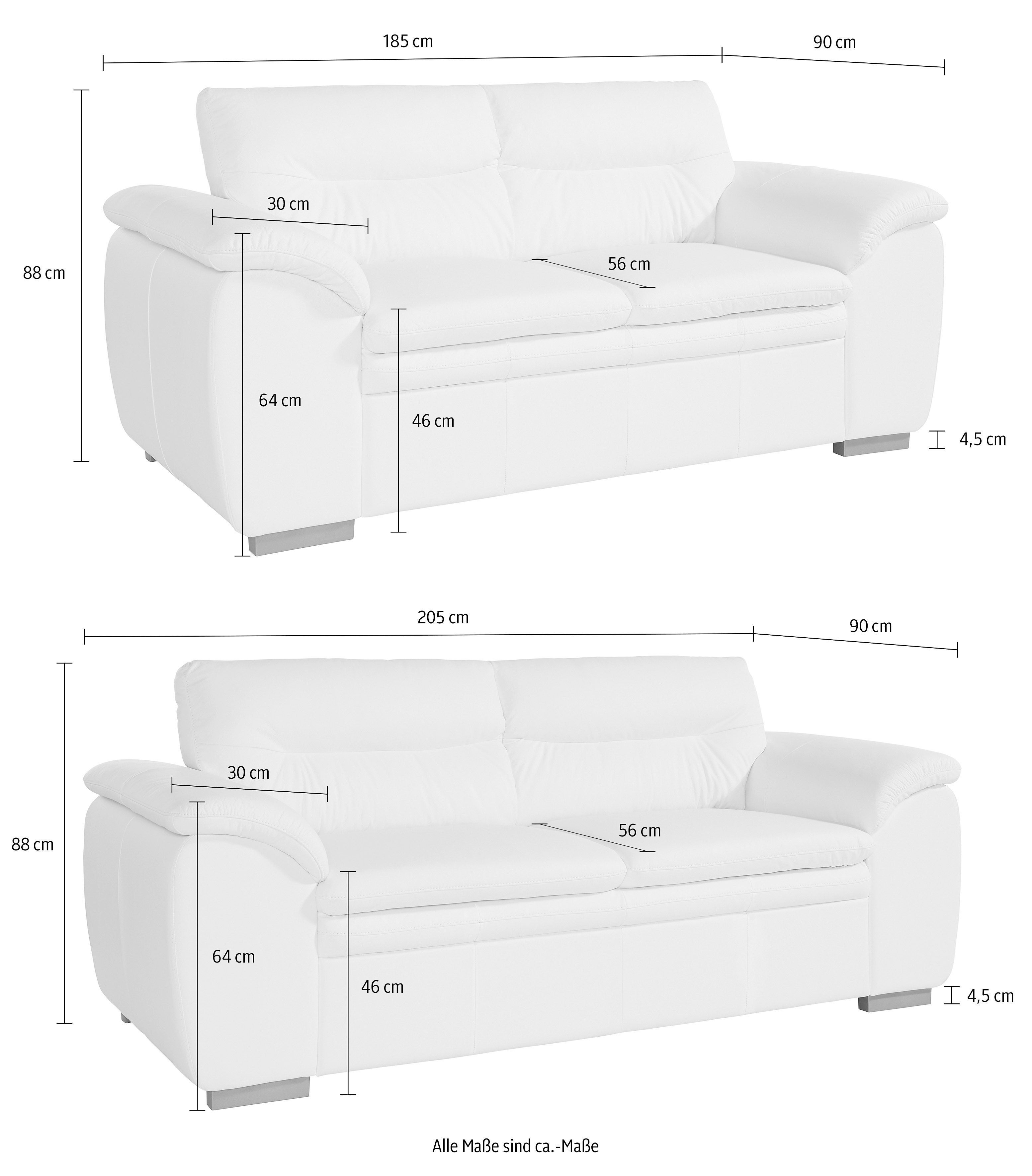 COTTA Zithoek Leandra Set: bestaand uit 2,5- en 2-zitsbank