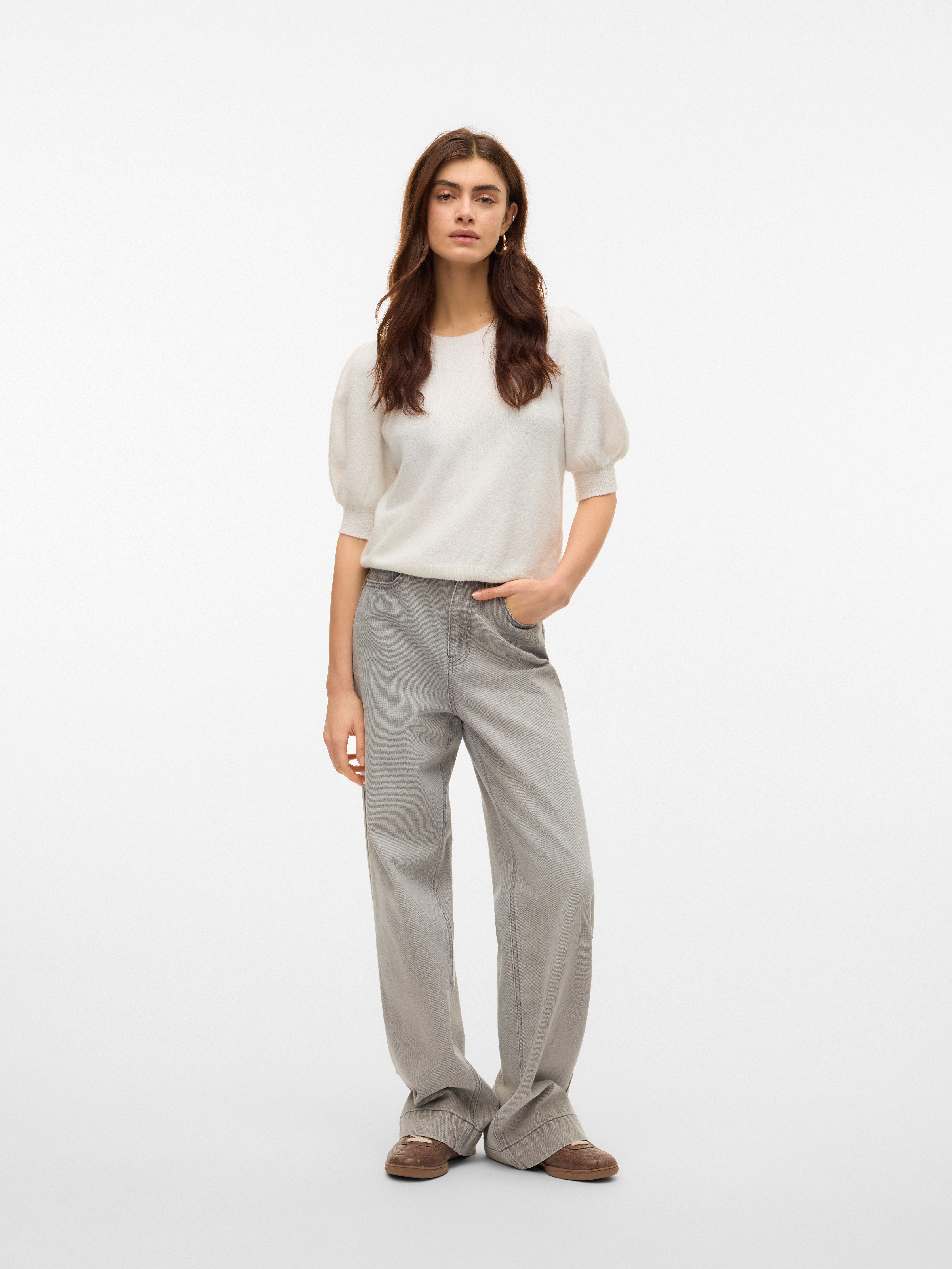 Vero Moda Trui met korte mouwen VMDOFFY 2/4 O-NECK PULLOVER GA NOOS
