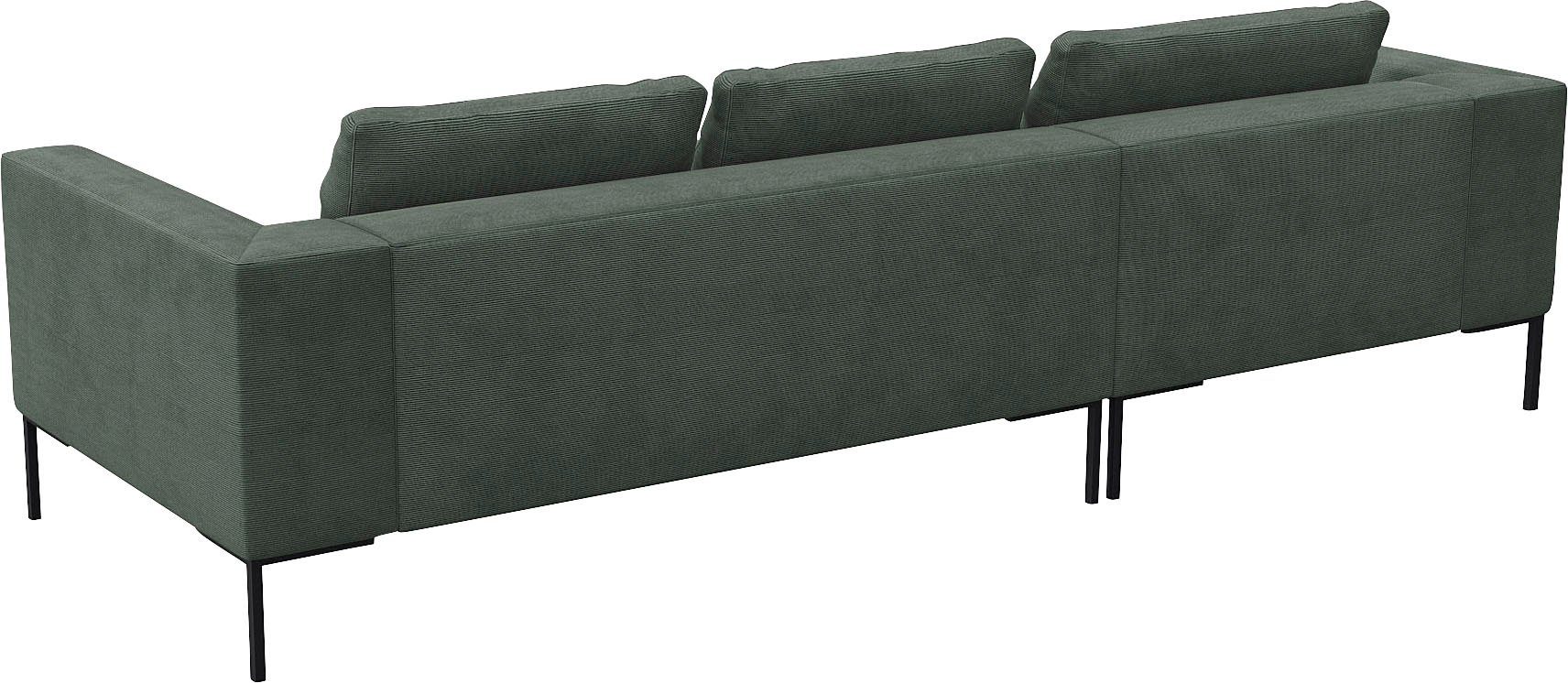 FLEXLUX Hoekbank Loano, geweldige zitcomfort, L-vorm moderne zitbank, vrijstaand, losse kussens, koudschuim in de zitting