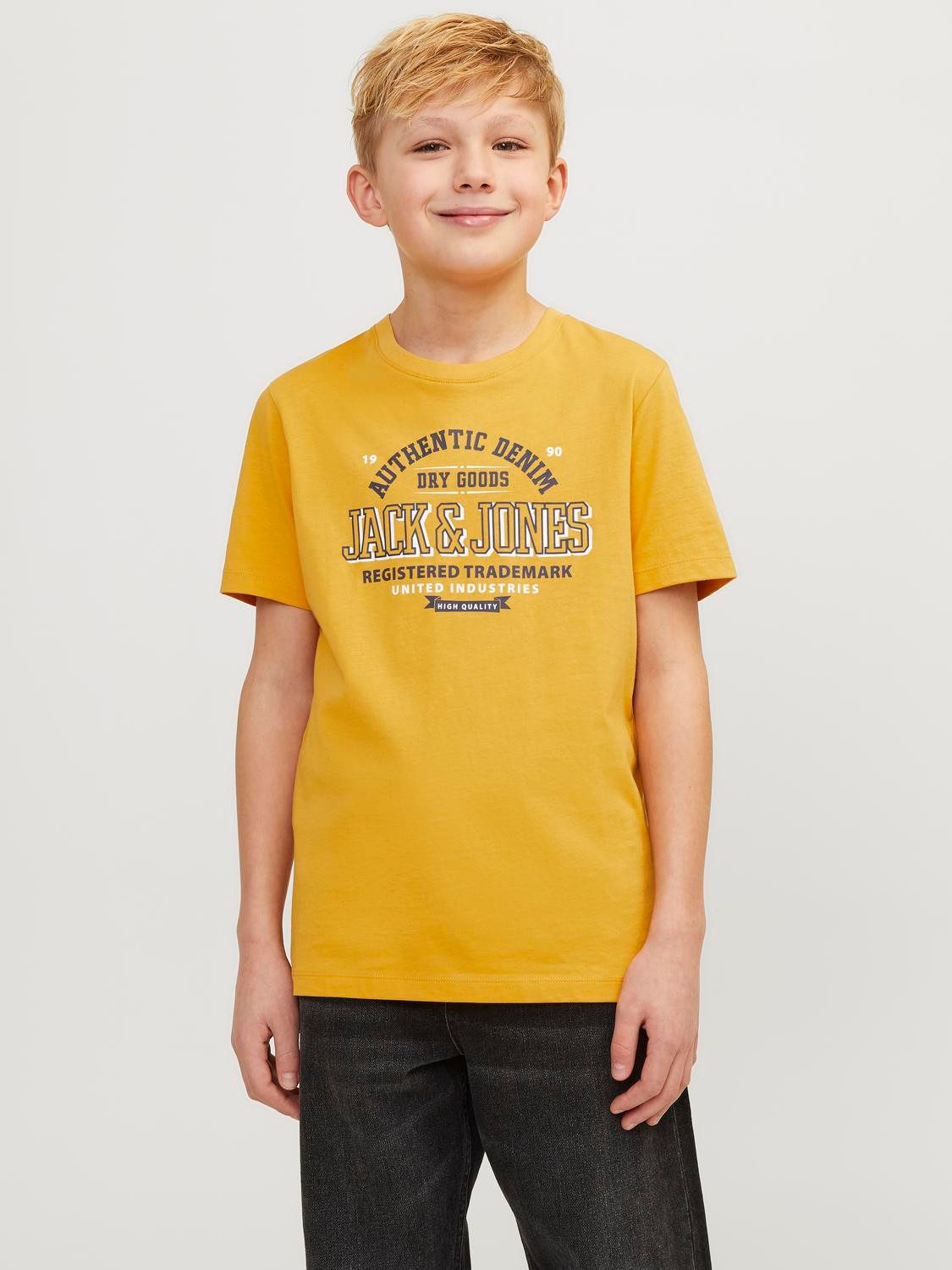 Jack & Jones Junior Shirt met ronde hals JJELOGO TEE SS O-NECK 2 COL S NOOS JNR