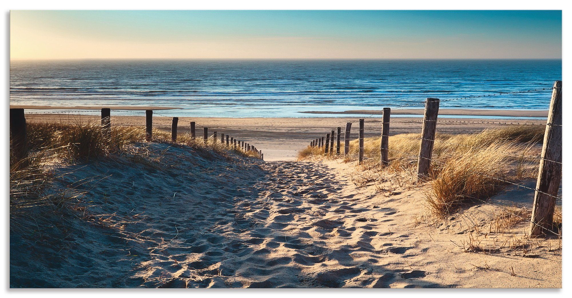 Artland Keukenwand Weg naar het Noordzeestrand zonsondergang zelfklevend in vele maten - spatscherm keuken achter kookplaat en spoelbak als wandbescherming tegen vet, water en vuil