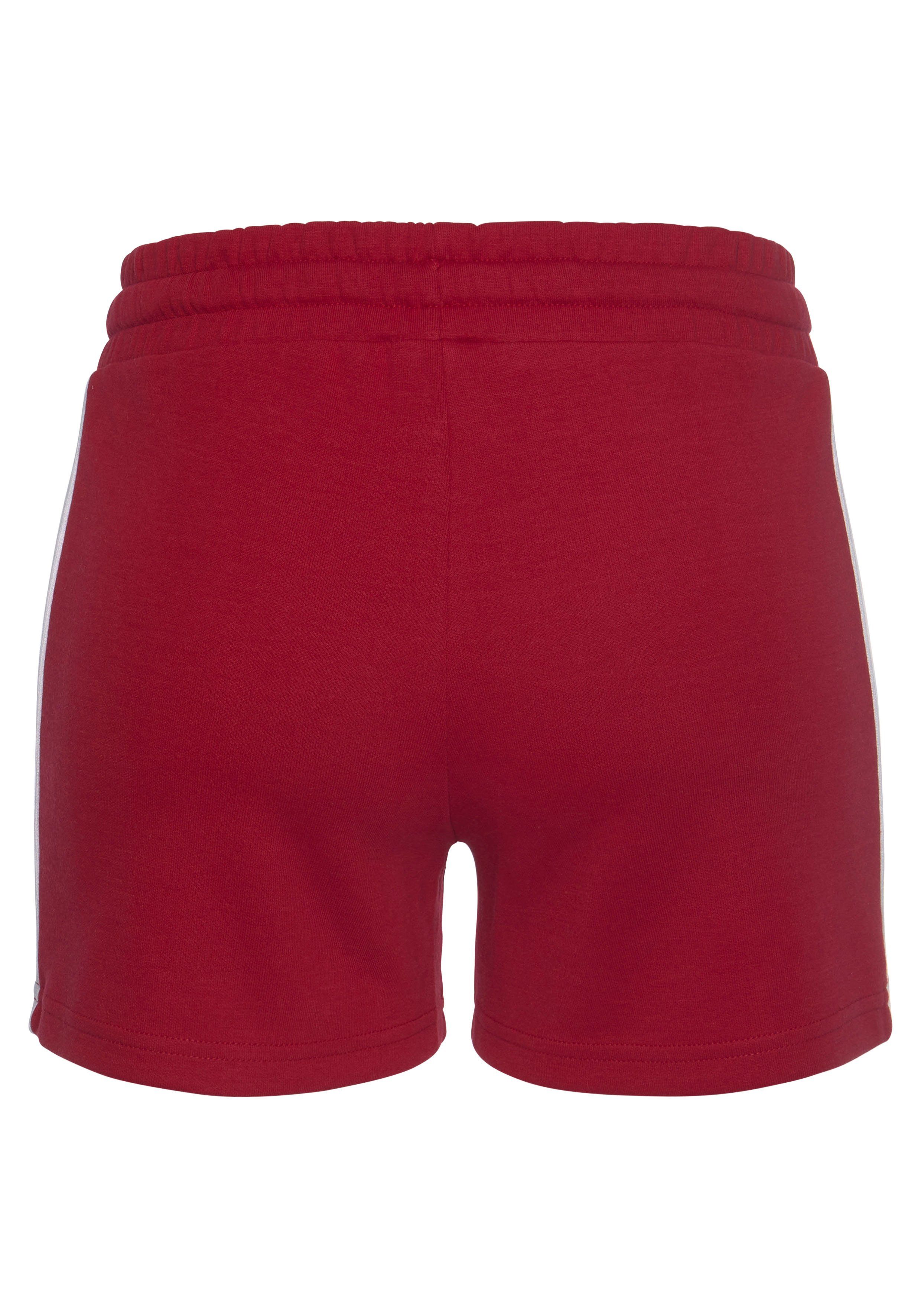 H.I.S Short met witte strepen opzij en logoprint