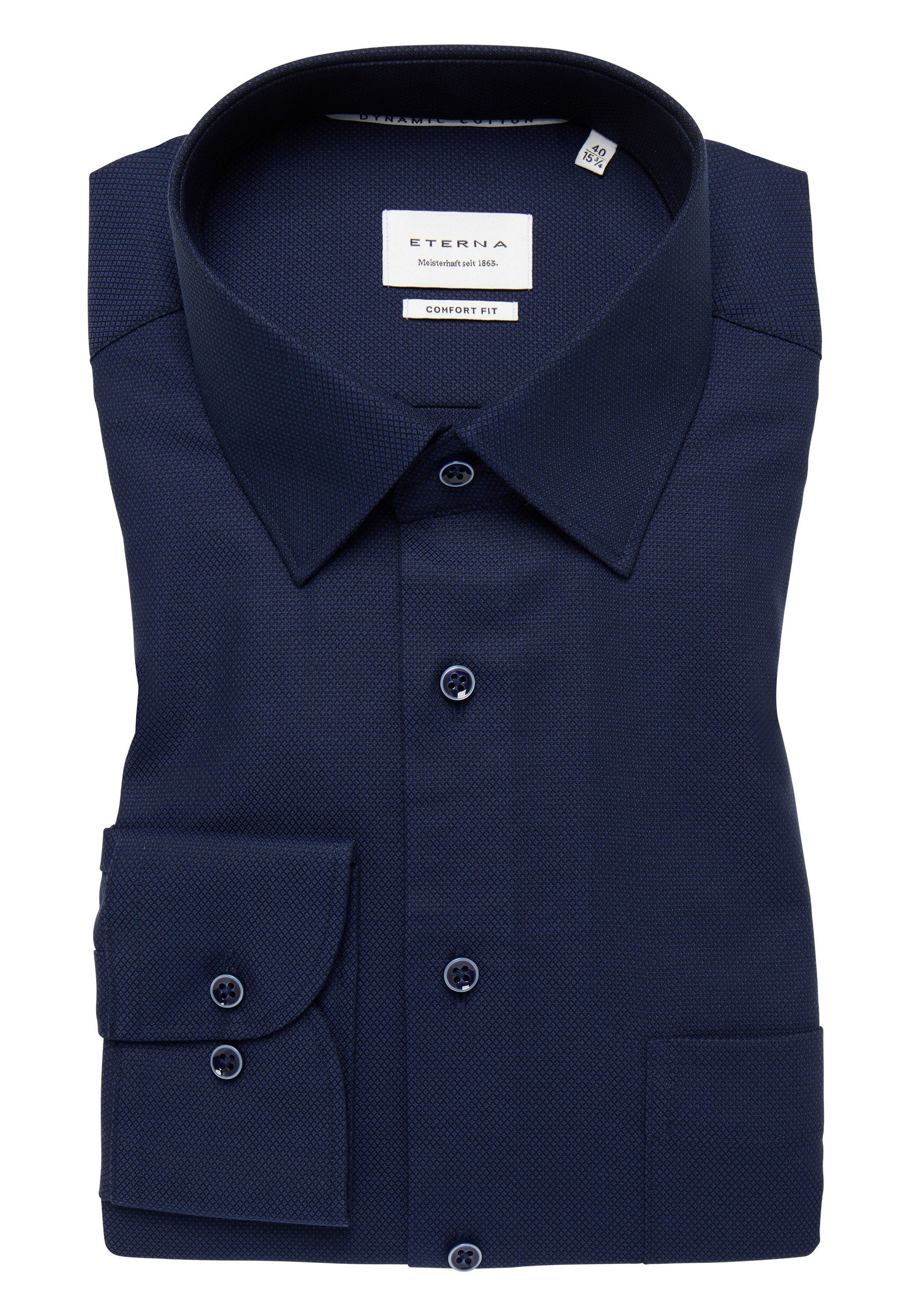 Eterna Overhemd met lange mouwen Comfort fit NON IRON (strijkvrij)