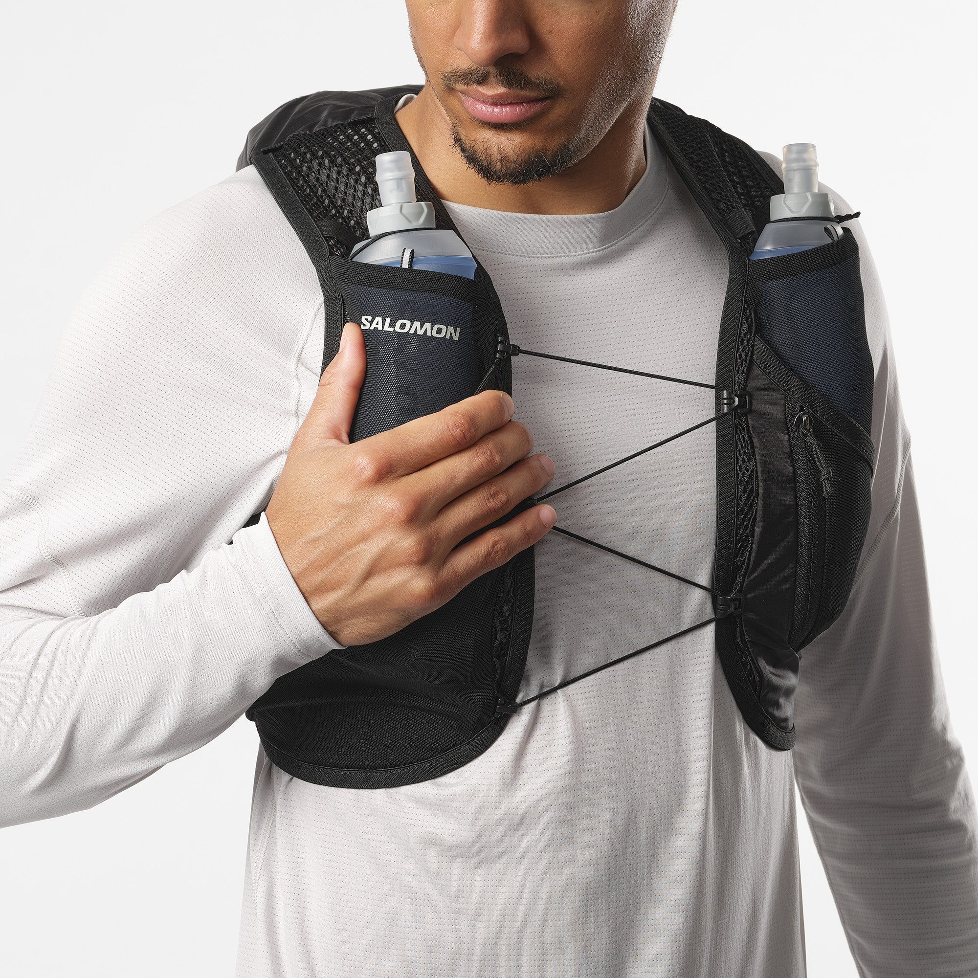 Salomon Drinkrugzak ACTIVE SKIN 8 Running-bodywarmer inclusief soft flask