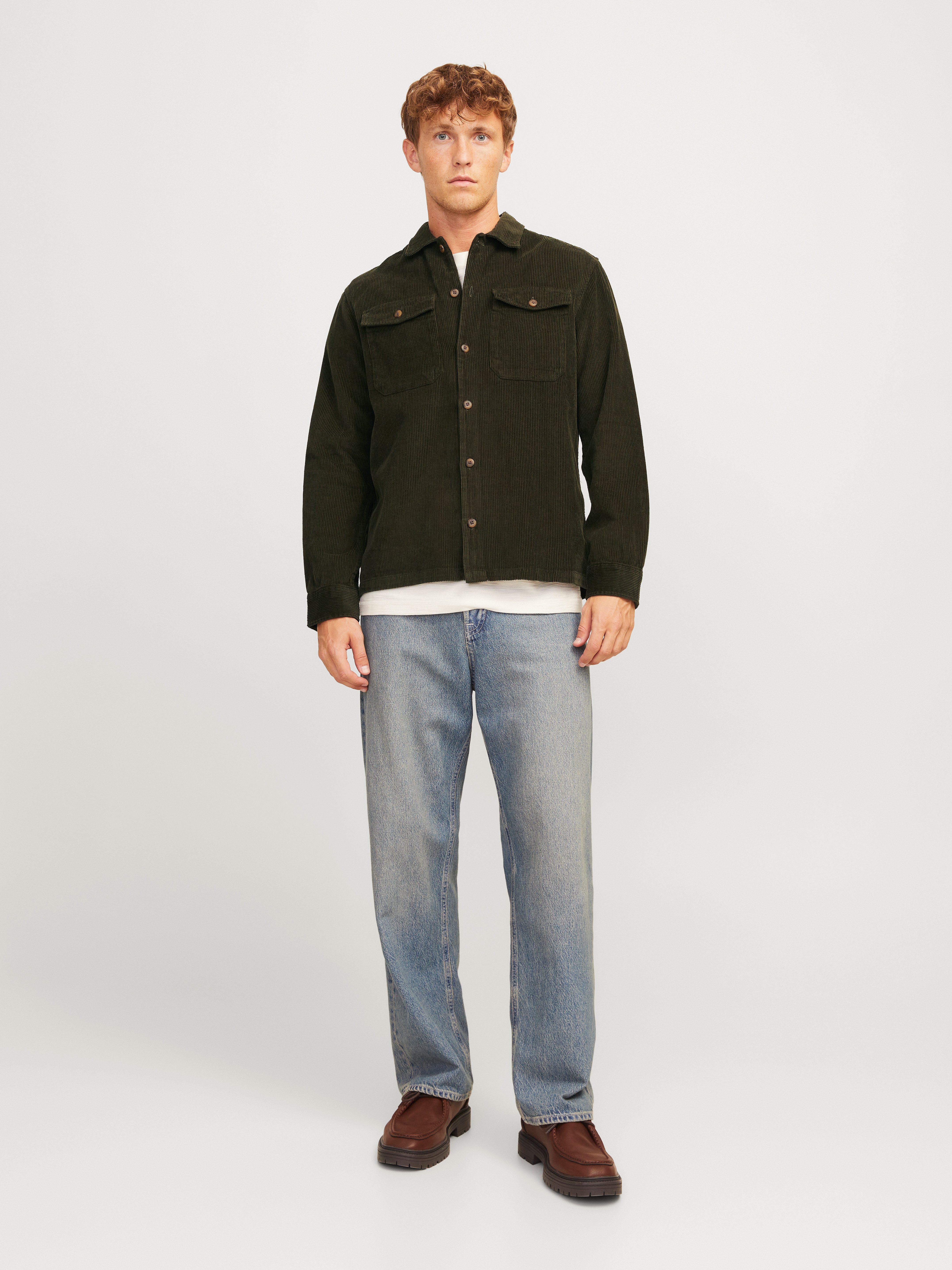 Jack & Jones Overhemd met lange mouwen JJEEDDIE CORDUROY OVERSHIRT LS SN