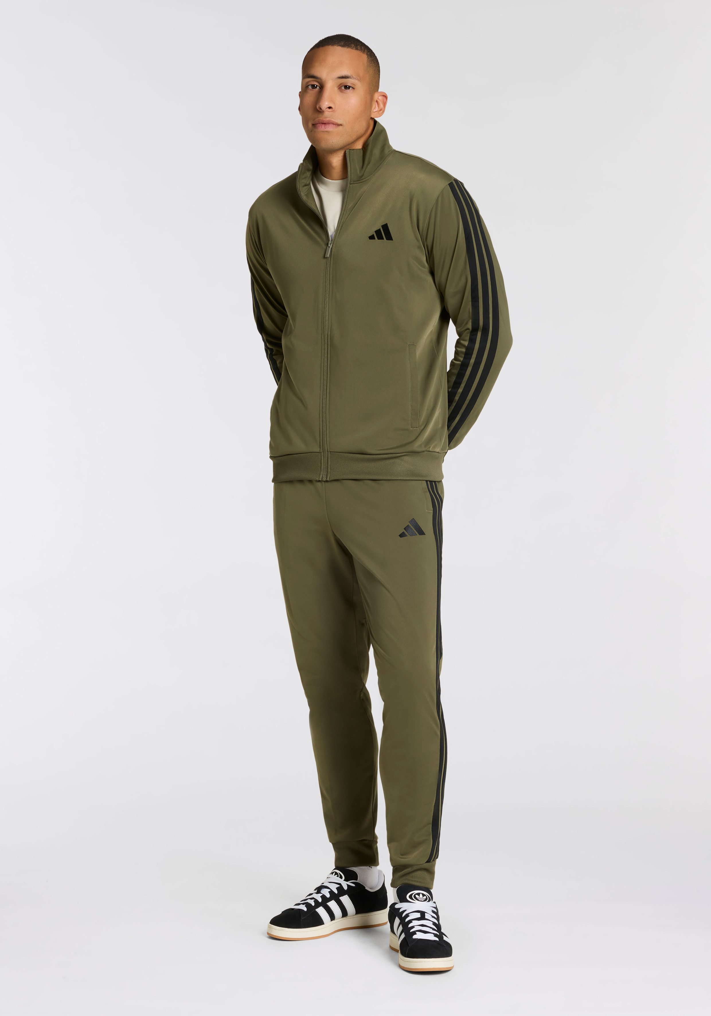 adidas Sportswear Trainingspak M 3S TR TT TS Basic 3-strepen shirt (2-delig)