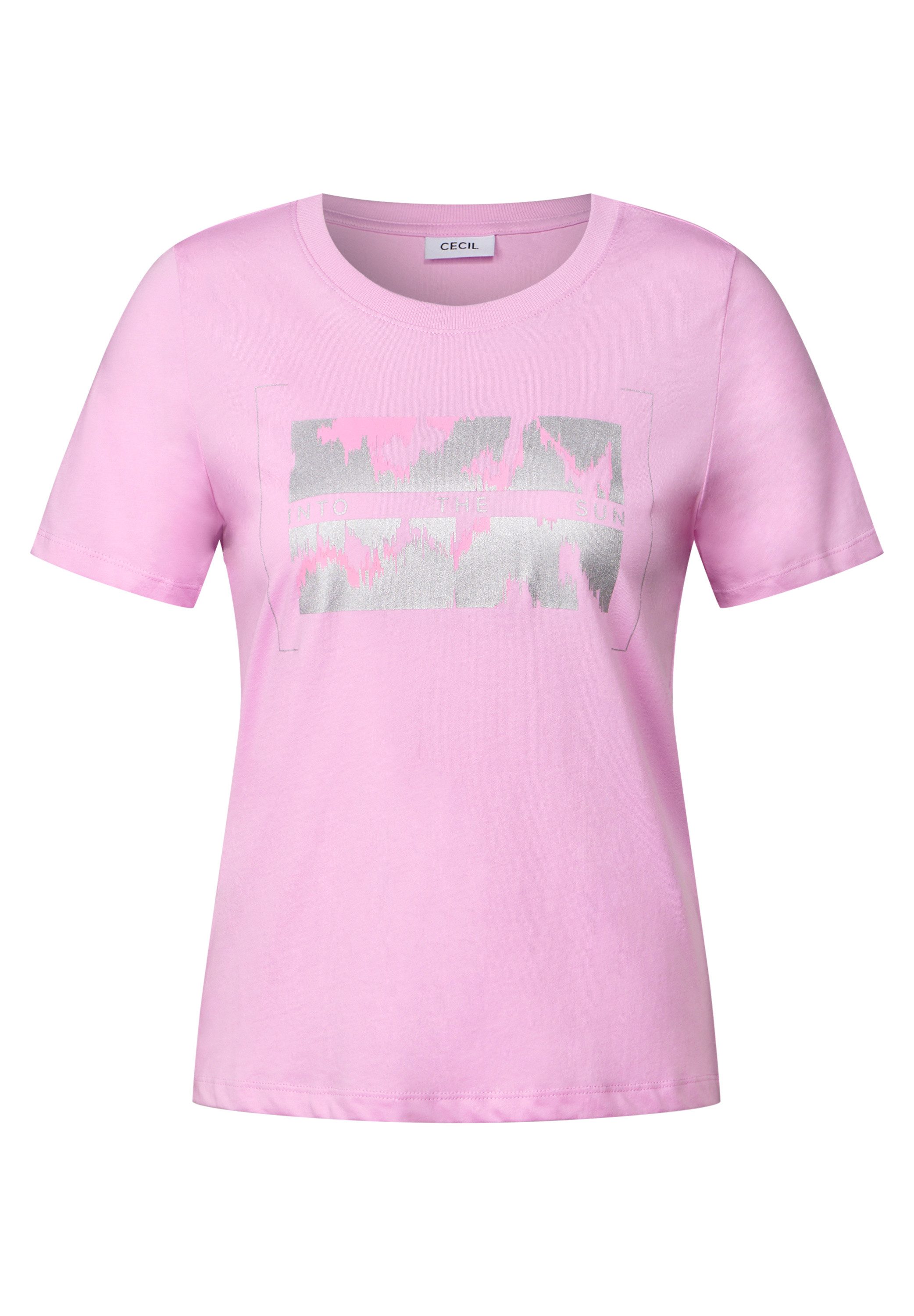 Cecil T-shirt met folieprint