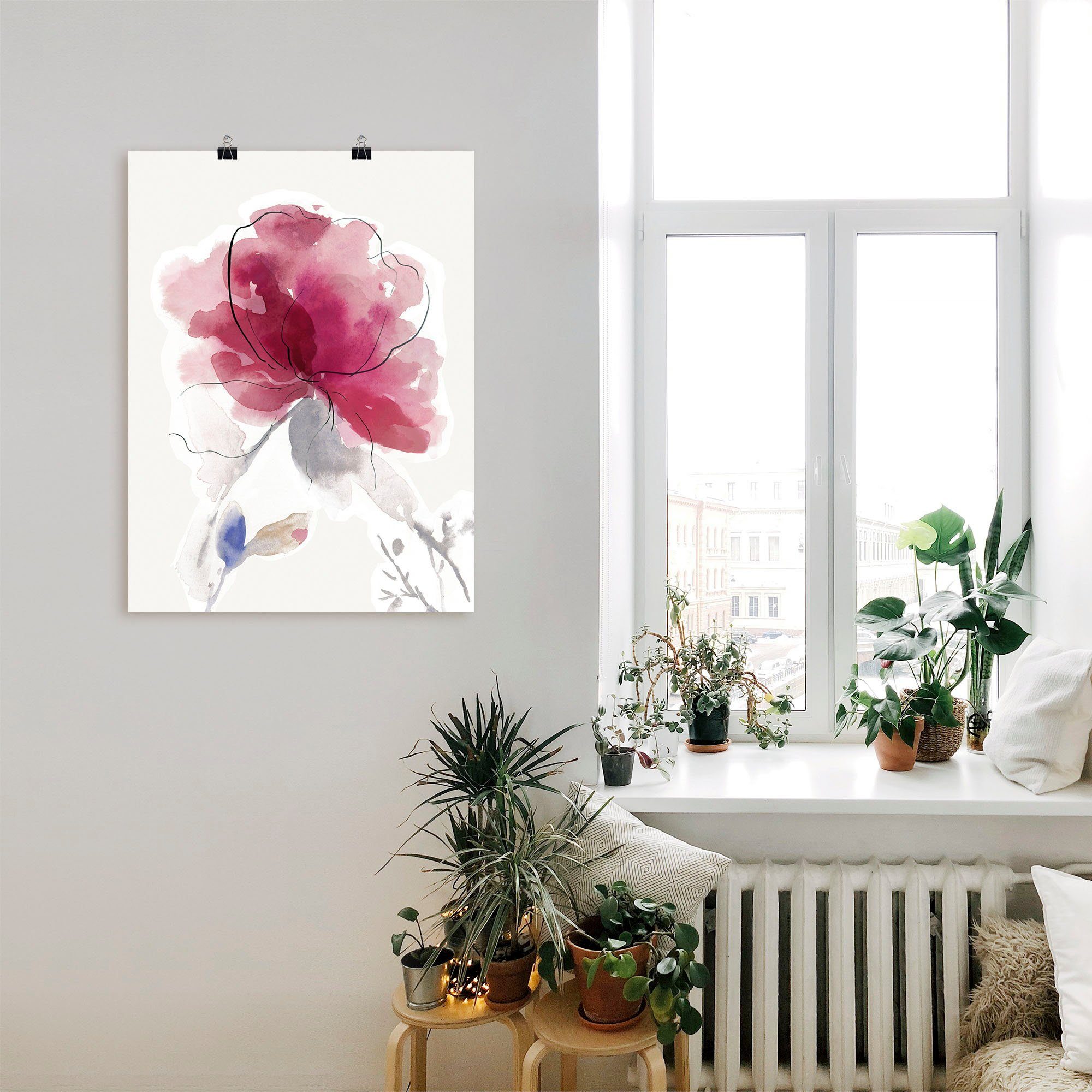 Artland Artprint Roze Bloesem II. als artprint van aluminium, artprint voor buiten, artprint op linnen, poster in verschillende maten. maten