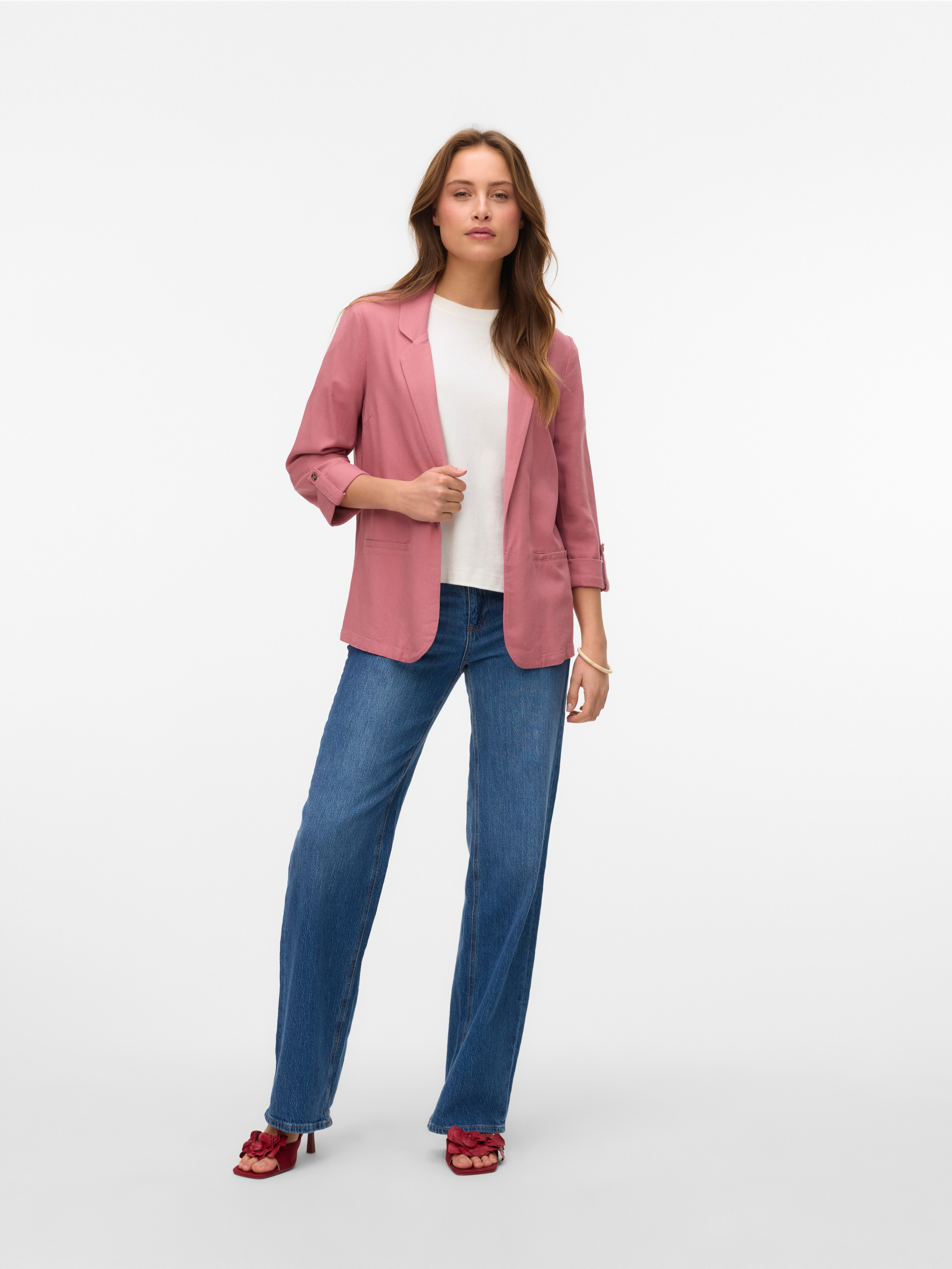 Vero Moda Korte blazer VMJESMILO 3/4 LOOSE BLAZER WVN GA NOOS