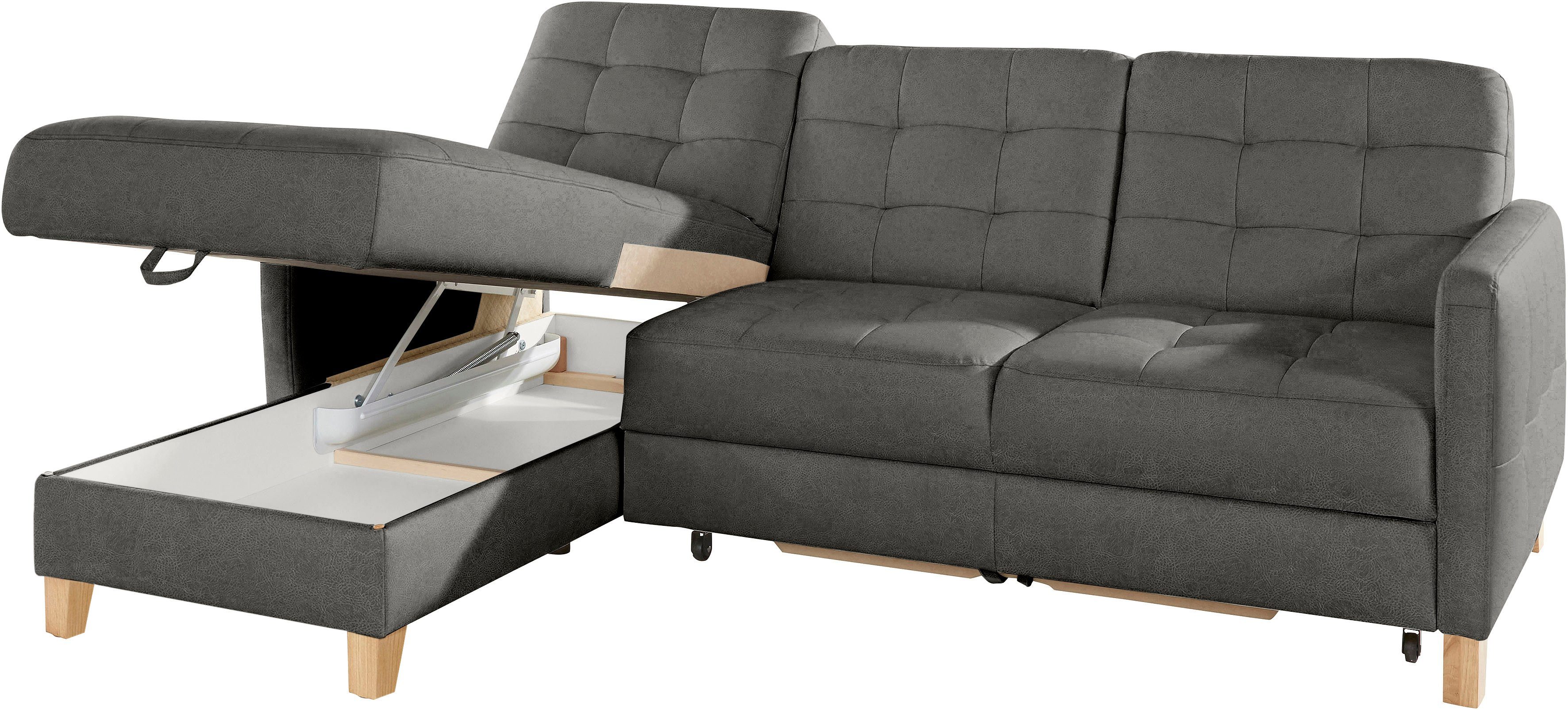 exxpo - sofa fashion Hoekbank Elio, compact en comfortabel, handig en tijdloos design, L-vorm