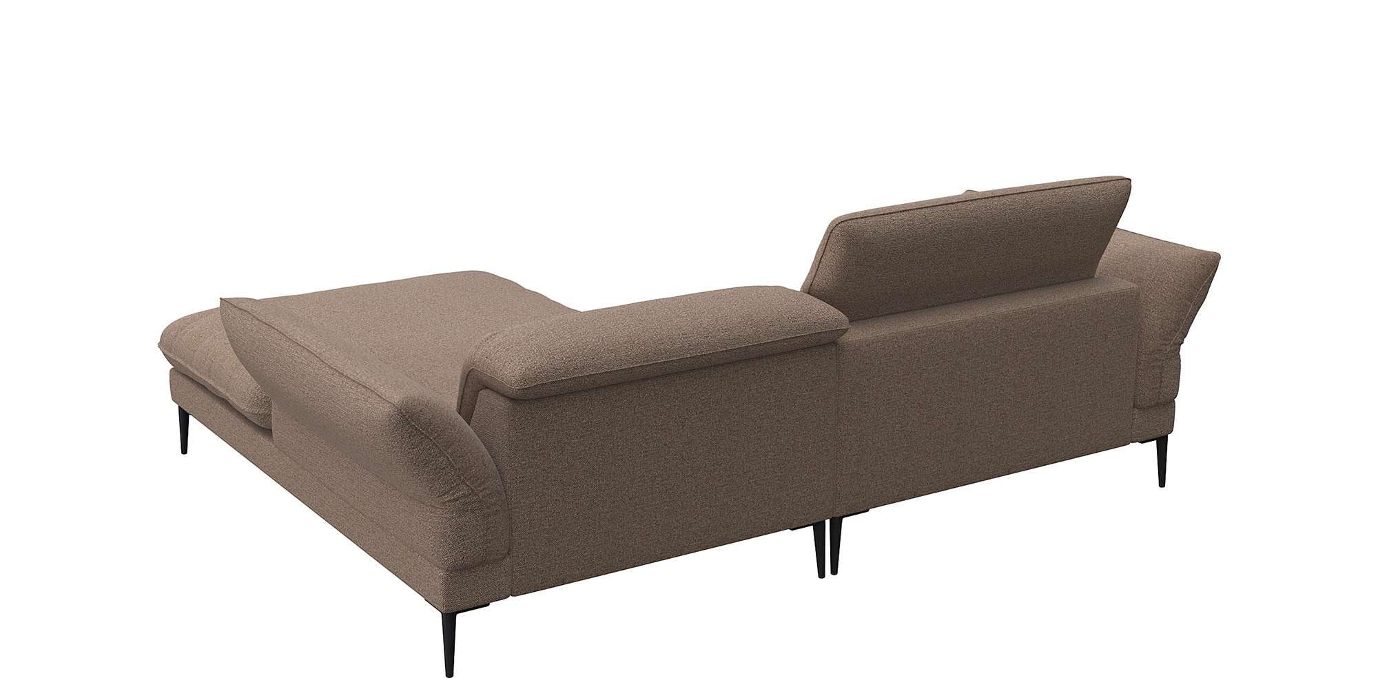 FLEXLUX Hoekbank Salino, functionele bank met recamiere, relaxbank, hoekbank Bank met arm- en hoofdeinde verstellingen, koudschuim & staalgolven