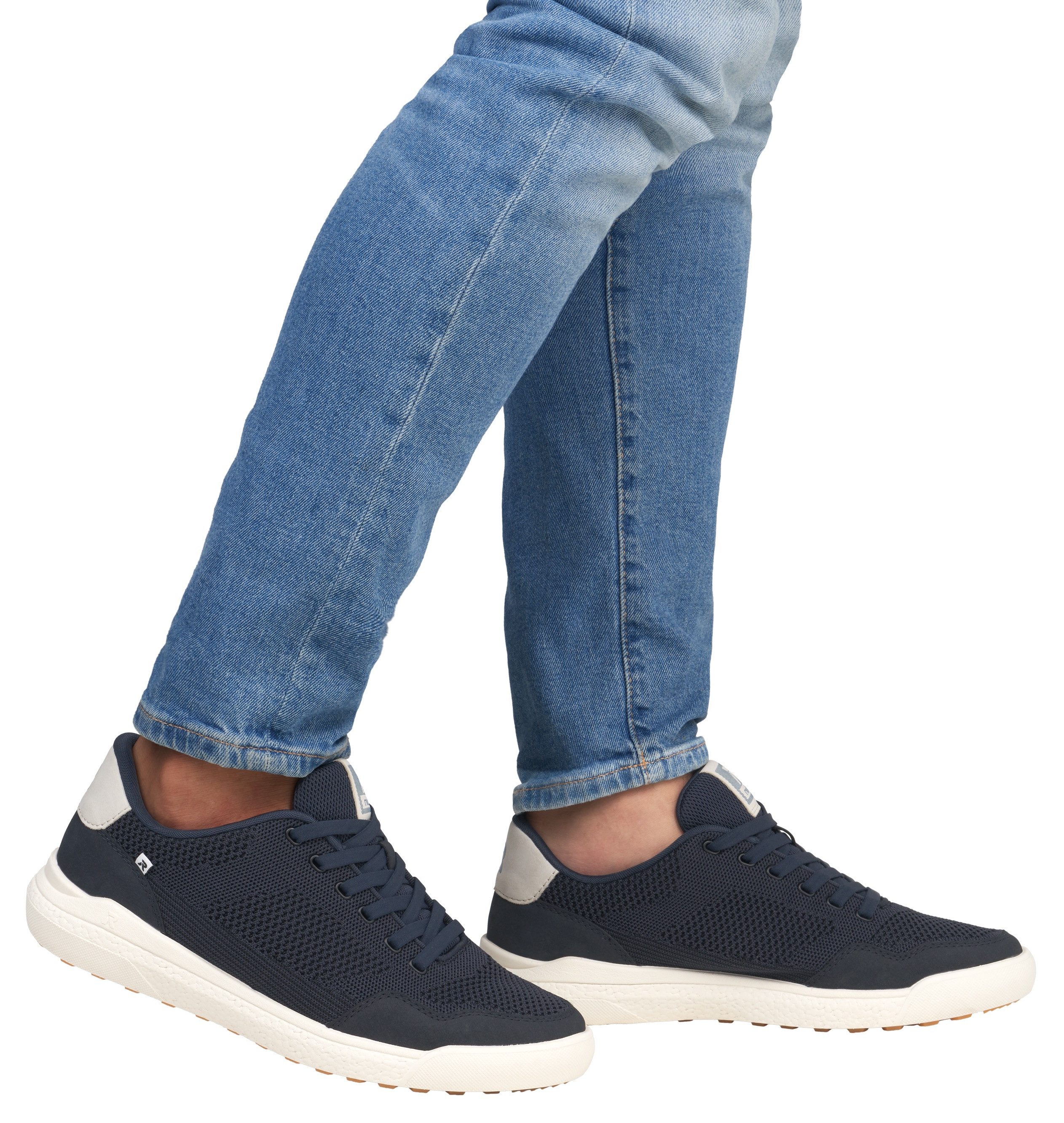 RIEKER Sport Sneakers CHESTER , veterschoen, lage schoen, vrijetijdsschoen met trendy loopzool