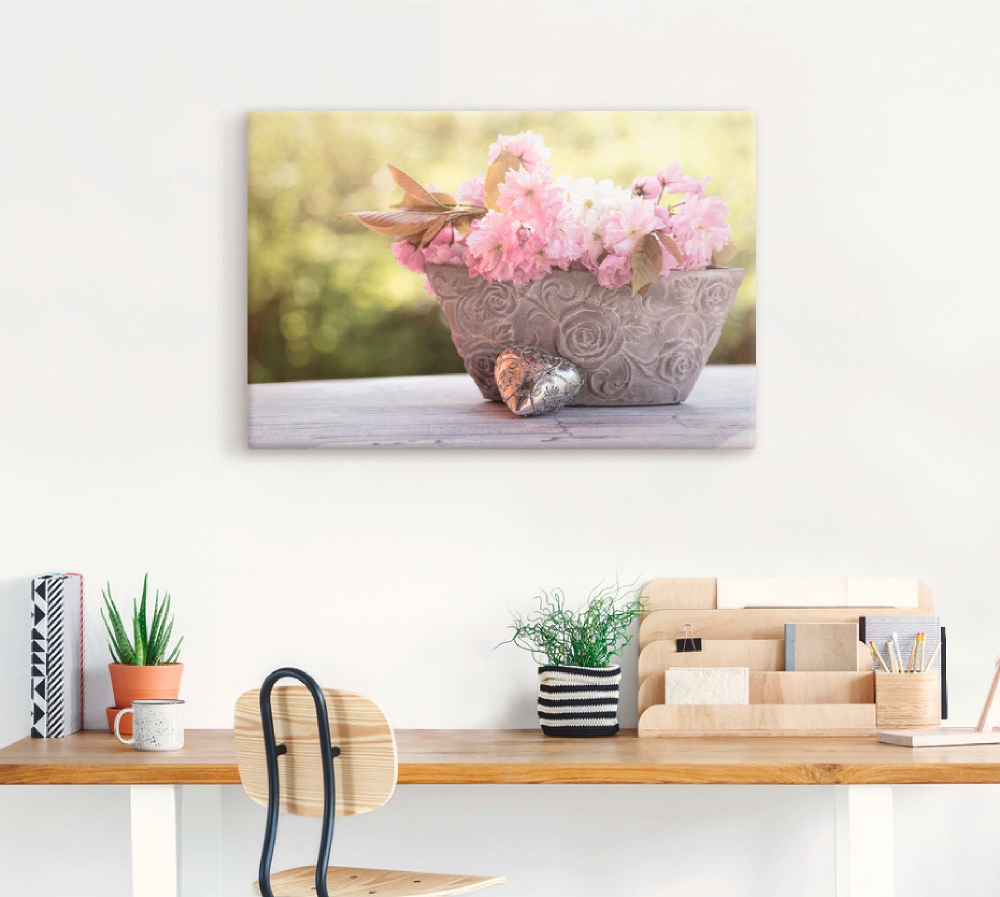 Artland Artprint Kersenbloesem in schaal als artprint van aluminium, artprint op linnen, muursticker of poster in verschillende maten