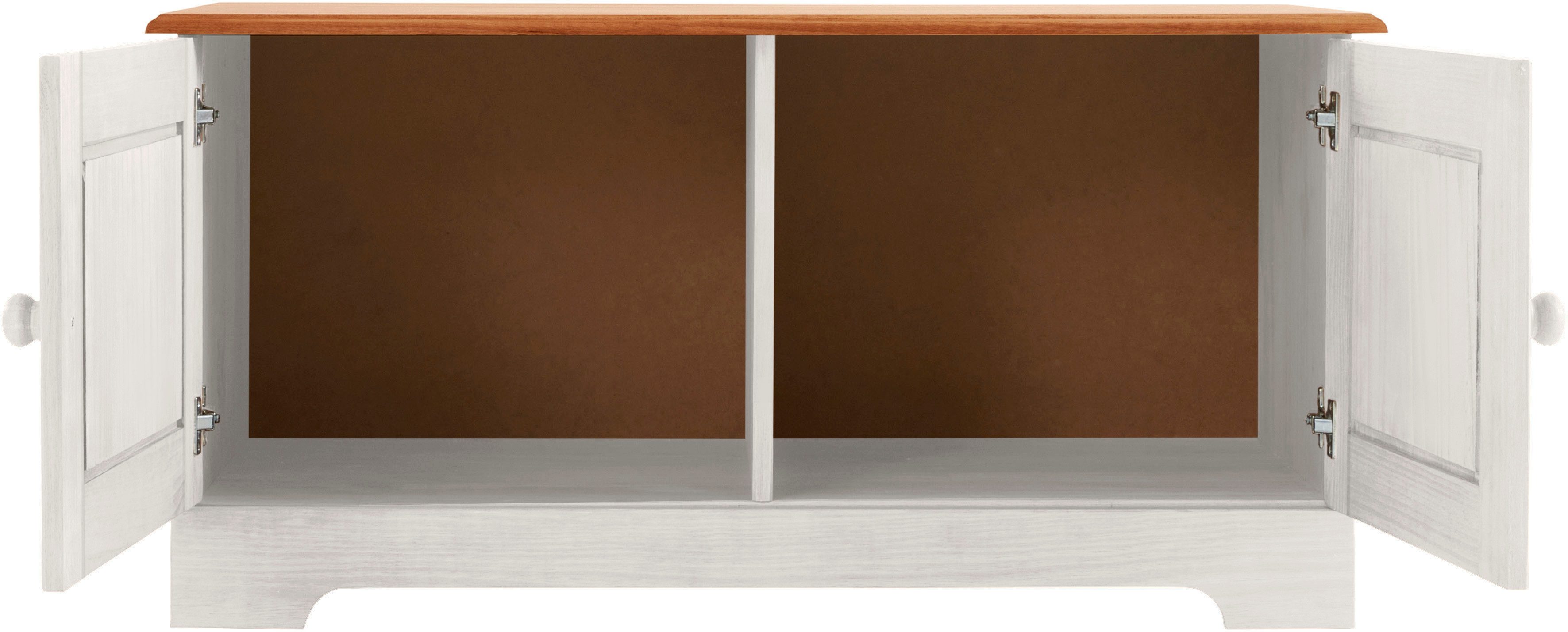 Home affaire Zitbank Lisa met opbergruimte en 2 draaideuren, breedte 90 cm