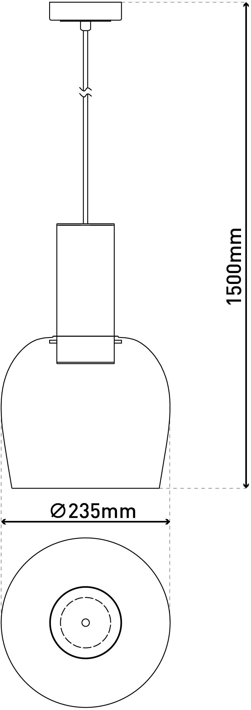 näve Hanglamp Funda 1x e27 excl. max. 40 w, met acryl hangdecoratie in kristalvorm, hoogte 120cm (1 stuk)