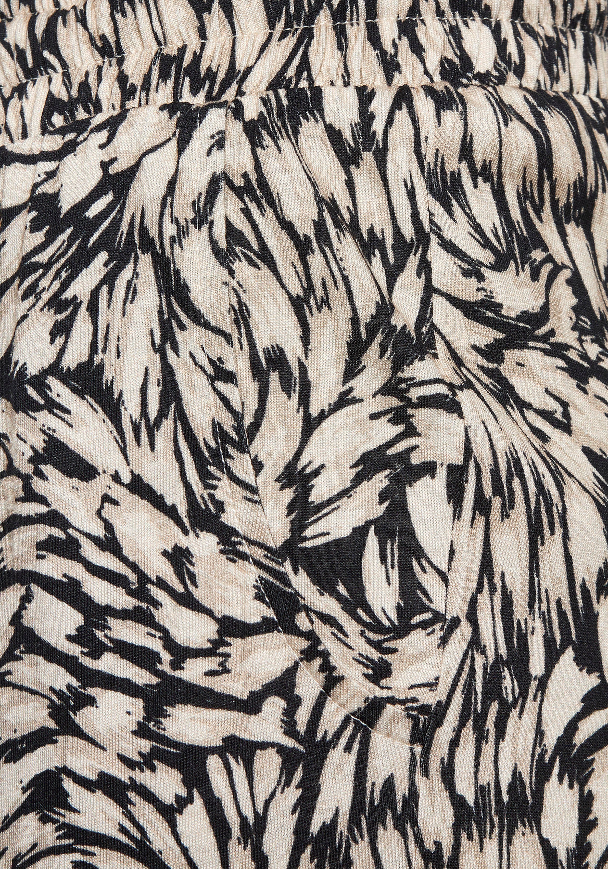 Buffalo Jerseybroek met alloverprint zomerse broek met zakken strandbroek