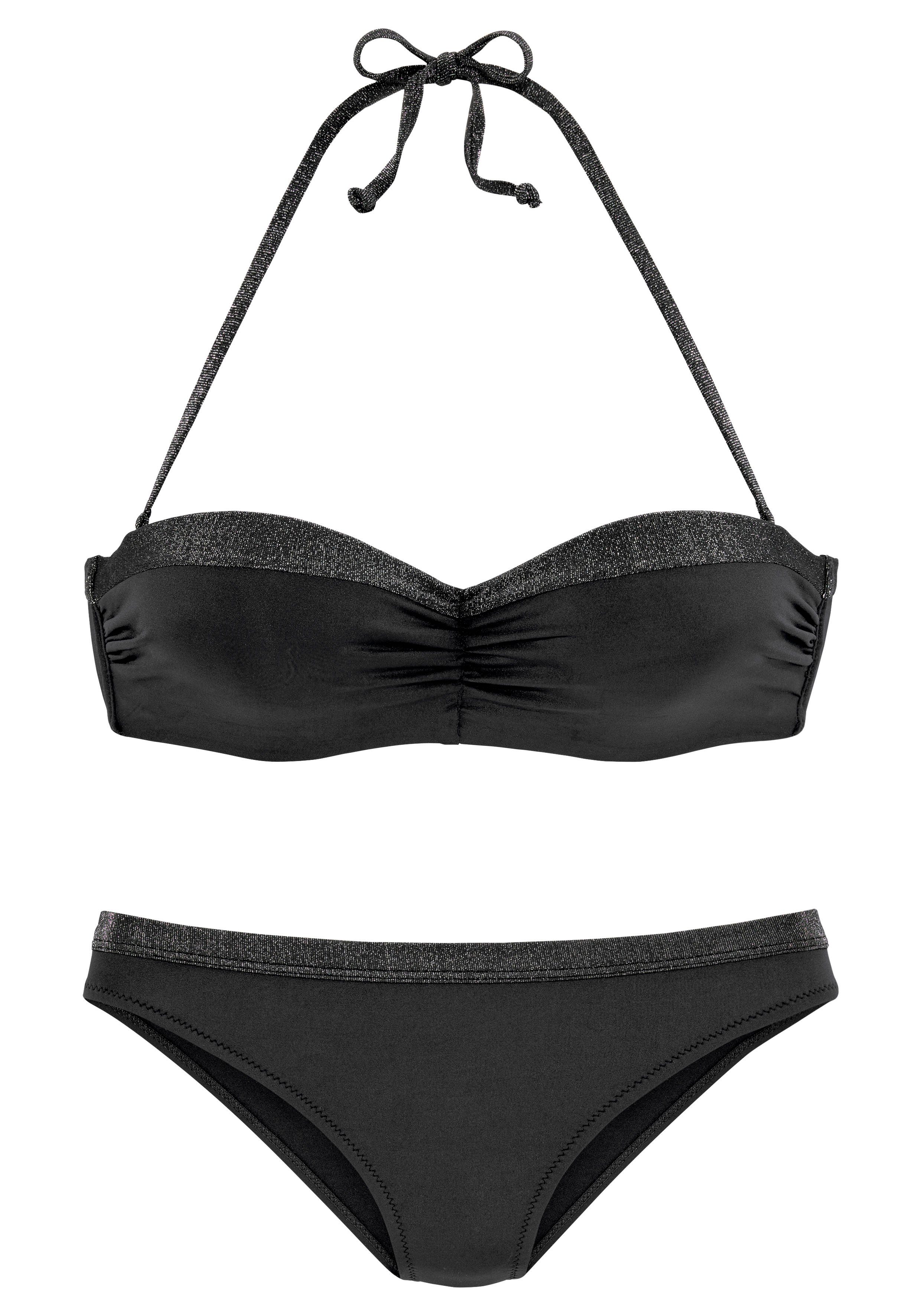 Jette Joop Beugelbikini in bandeaumodel met glinsterende inzetten