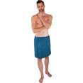 wewo fashion kilt 9535 saunakilt voor mannen, met opgestikte zak  borduursel sauna (1 stuk) blauw