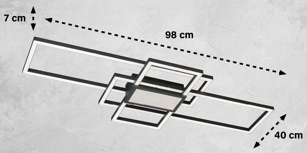 Honsel Leuchten Plafondlamp Seth duurzame led, dimbaar (1 stuk)