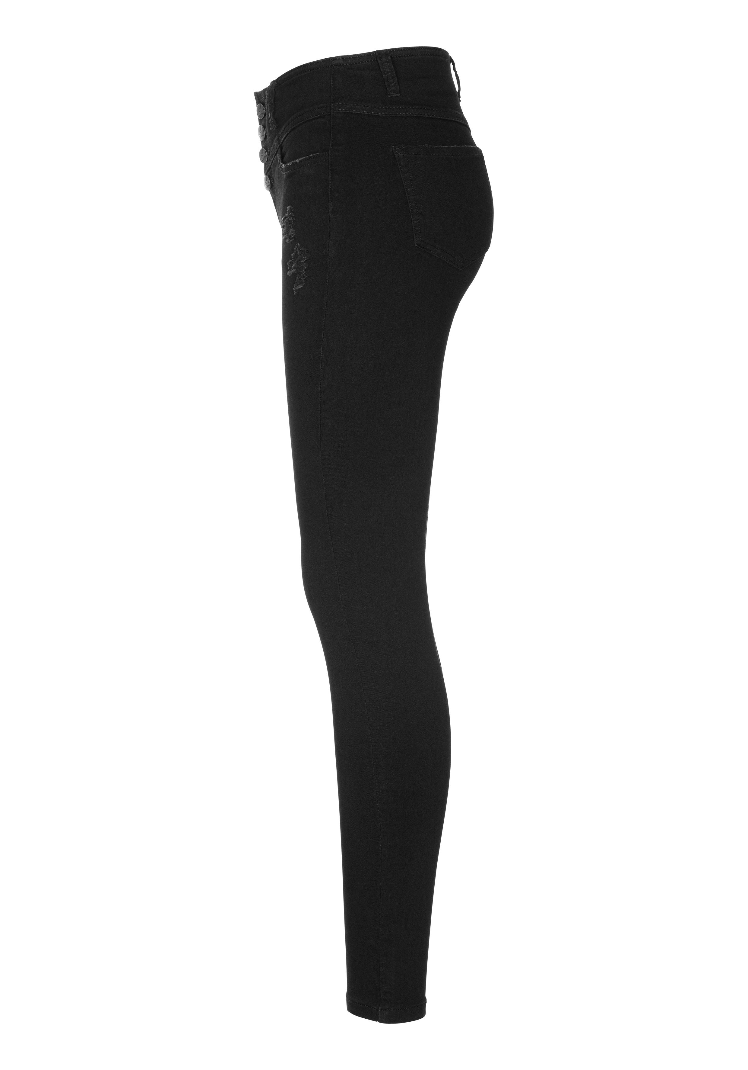 Arizona Skinny fit jeans Ultra Stretch hoge taille, enkel-lang, elastisch denim-materiaal