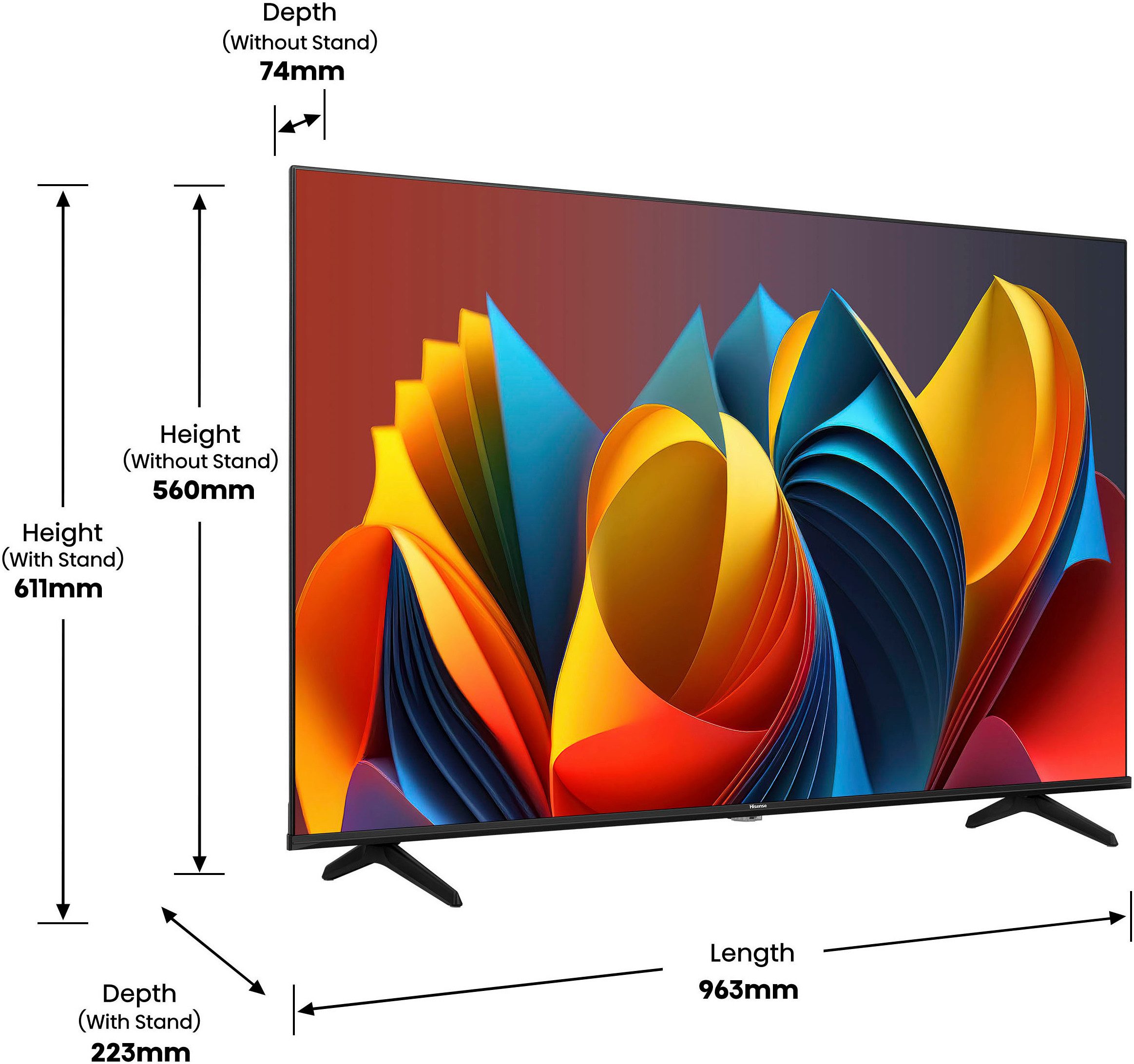 Hisense QLED-TV 43E77NQ, 108 cm / 43", 4K Ultra HD, Smart TV, 4k uhd, qled