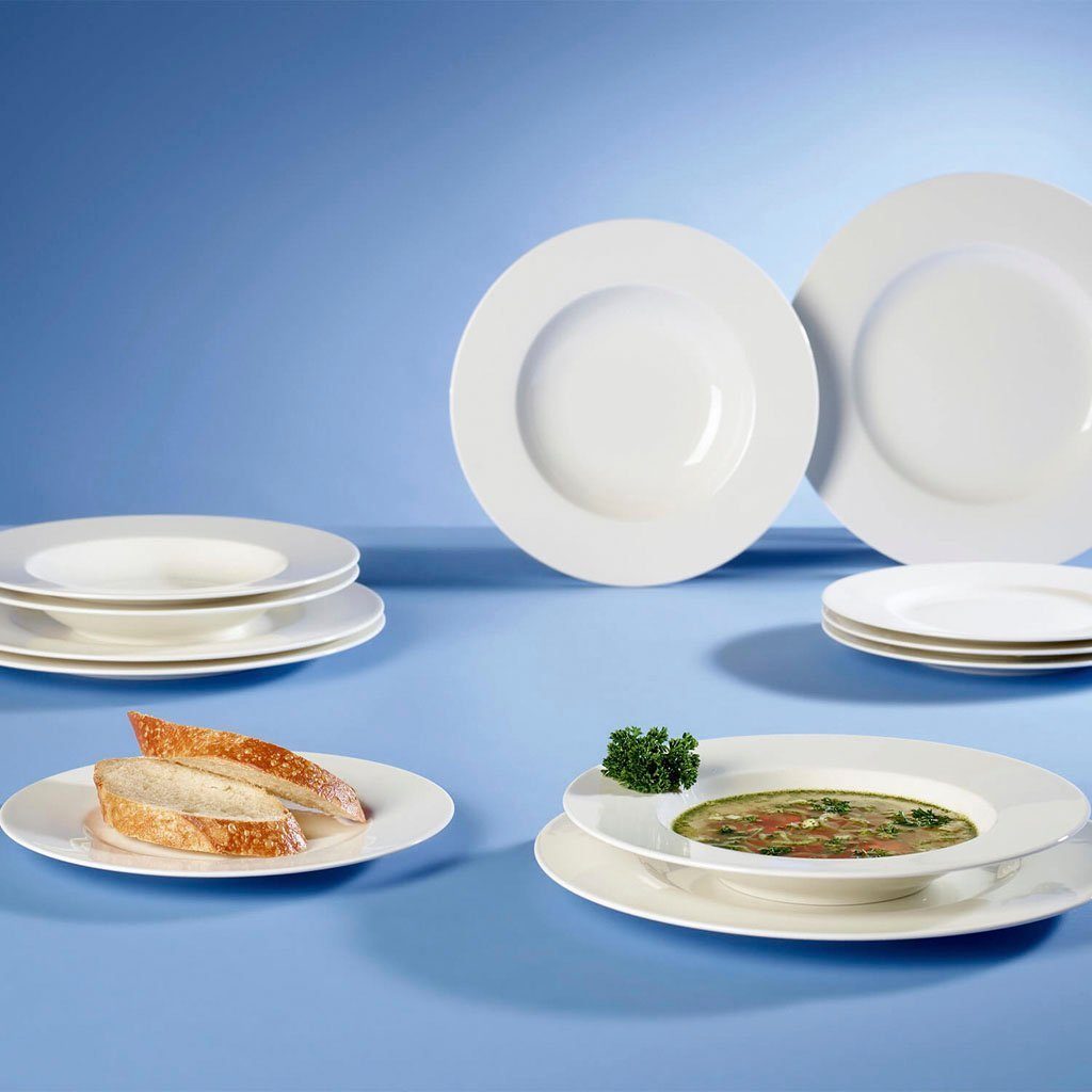 Villeroy & Boch Eetservies Wonderful World White Made in Germany, Fine China porselein (set, 12-delig)