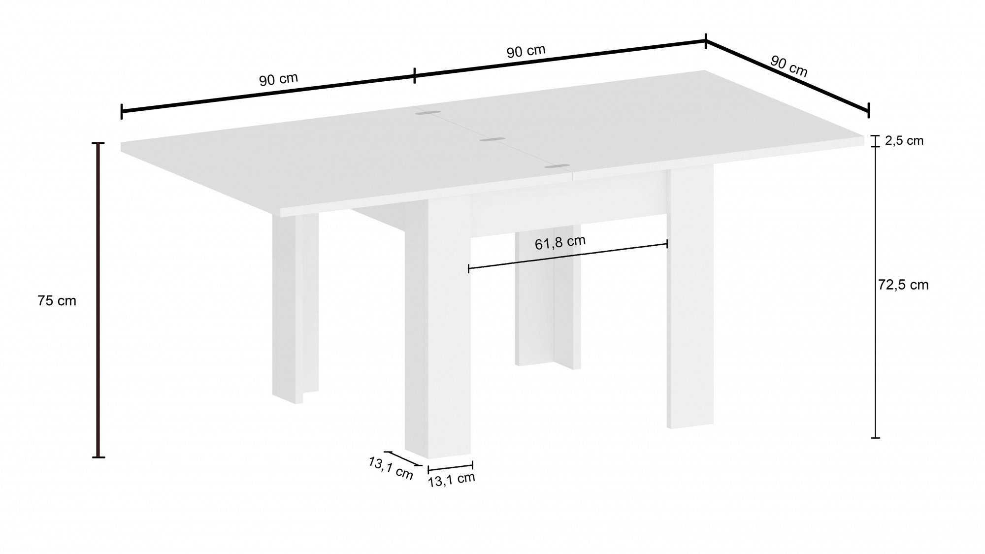 INOSIGN Eettafel JESI (1 stuk)