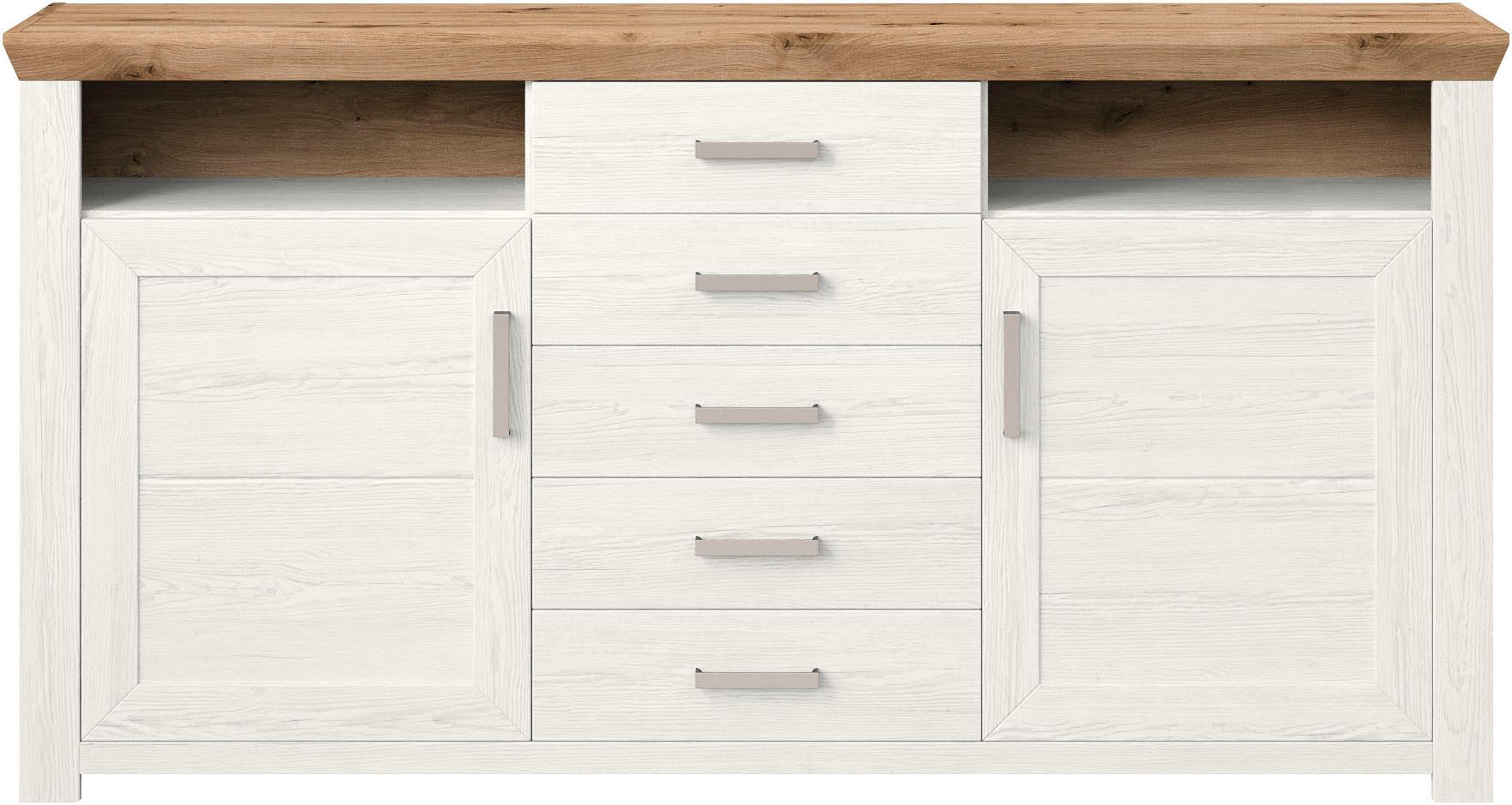 set one by Musterring Dressoir York Type 55, met veel opbergruimte, in landhuisstijl, B 184 x H 95 cm