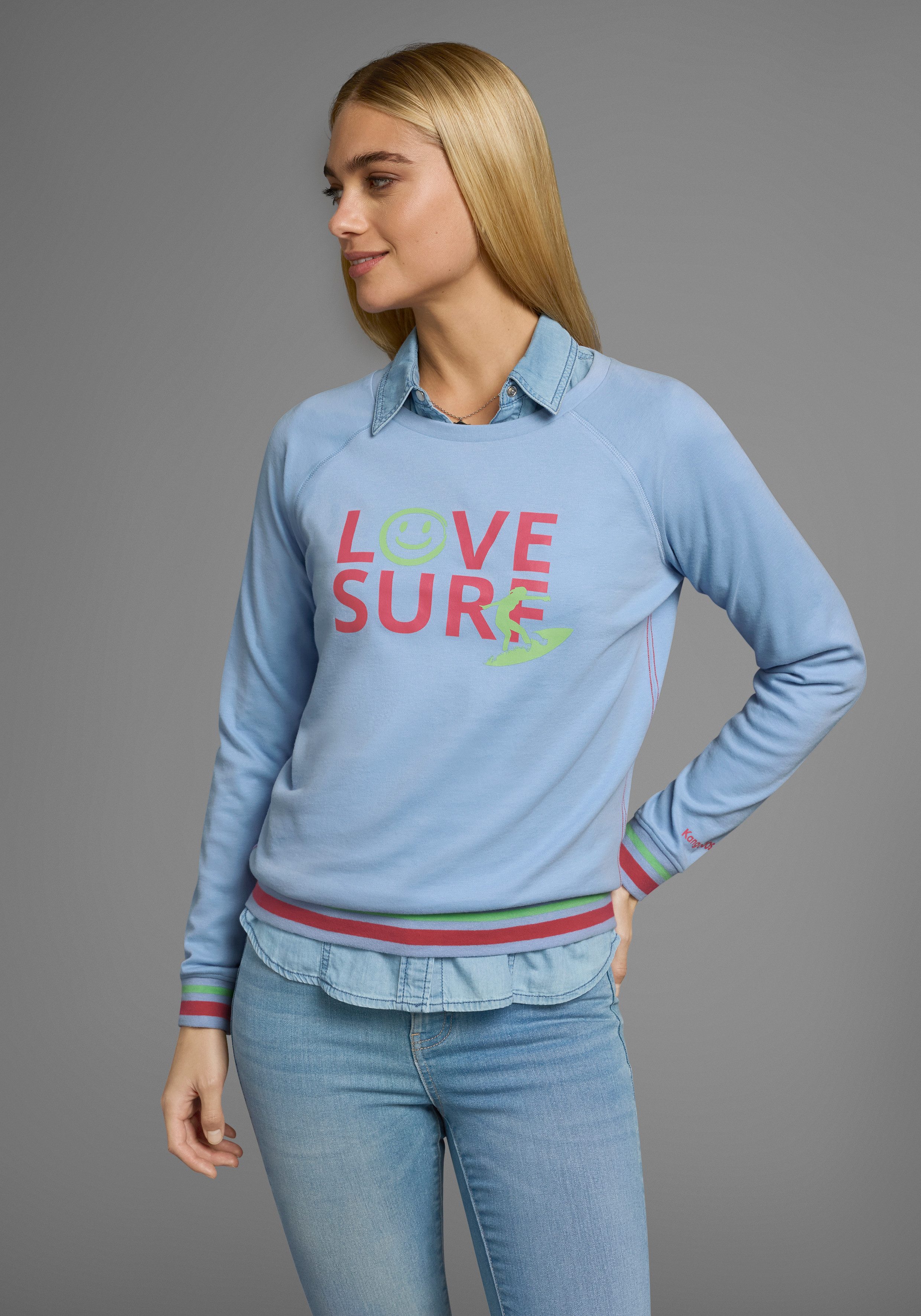 KangaROOS Sweatshirt Ronde hals en print