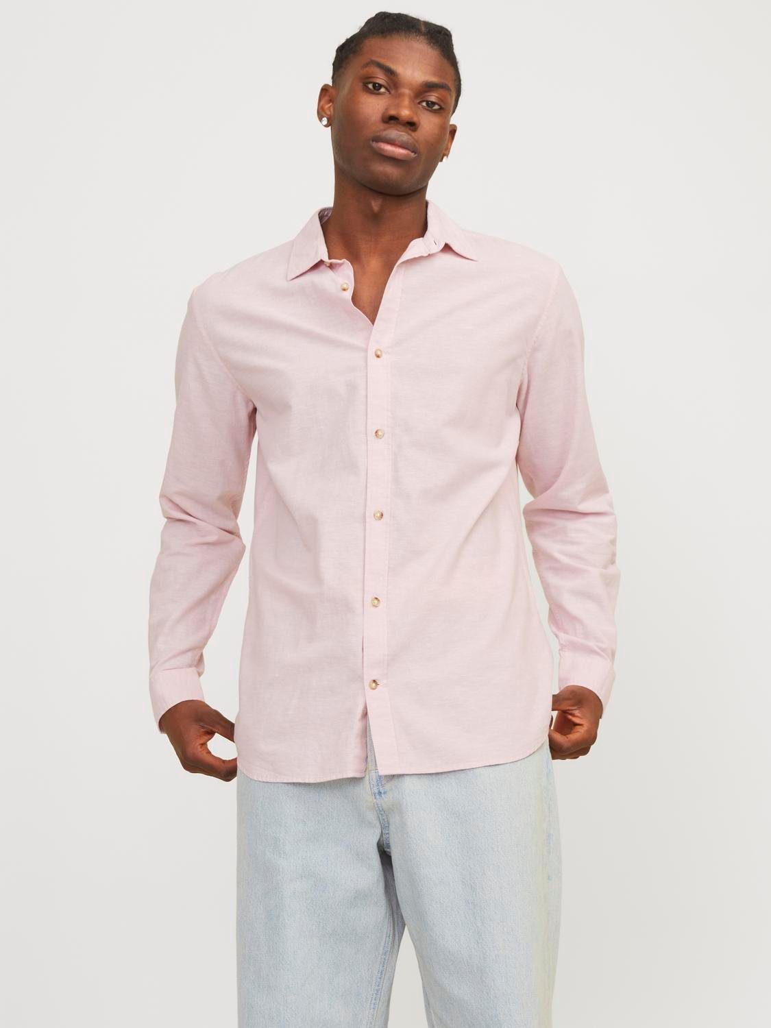 Jack & Jones Overhemd met lange mouwen JJESUMMER LINEN BLEND SHIRT LS SN