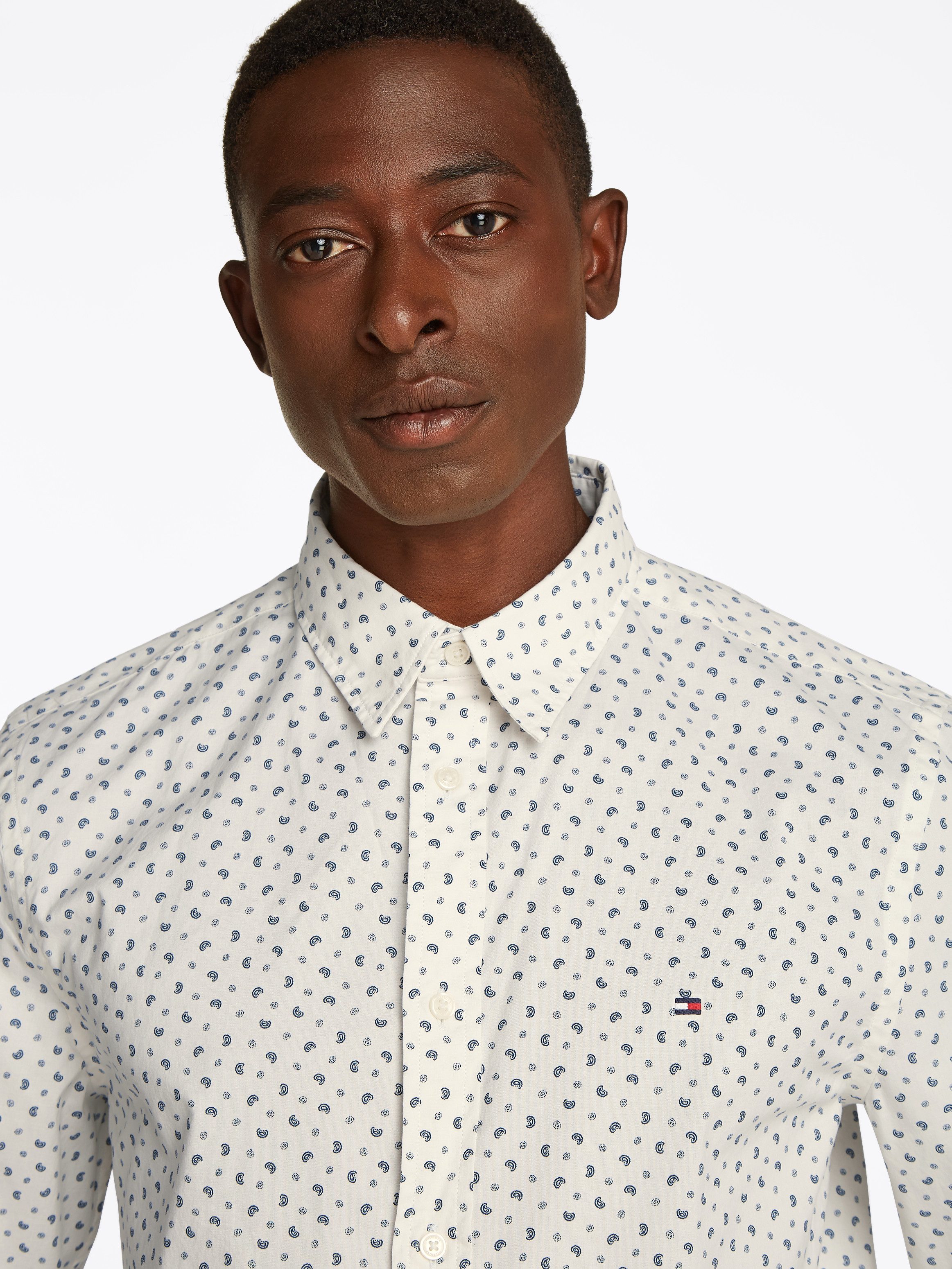Tommy Hilfiger Overhemd met lange mouwen FLEX POPLIN AOP SF SHIRT