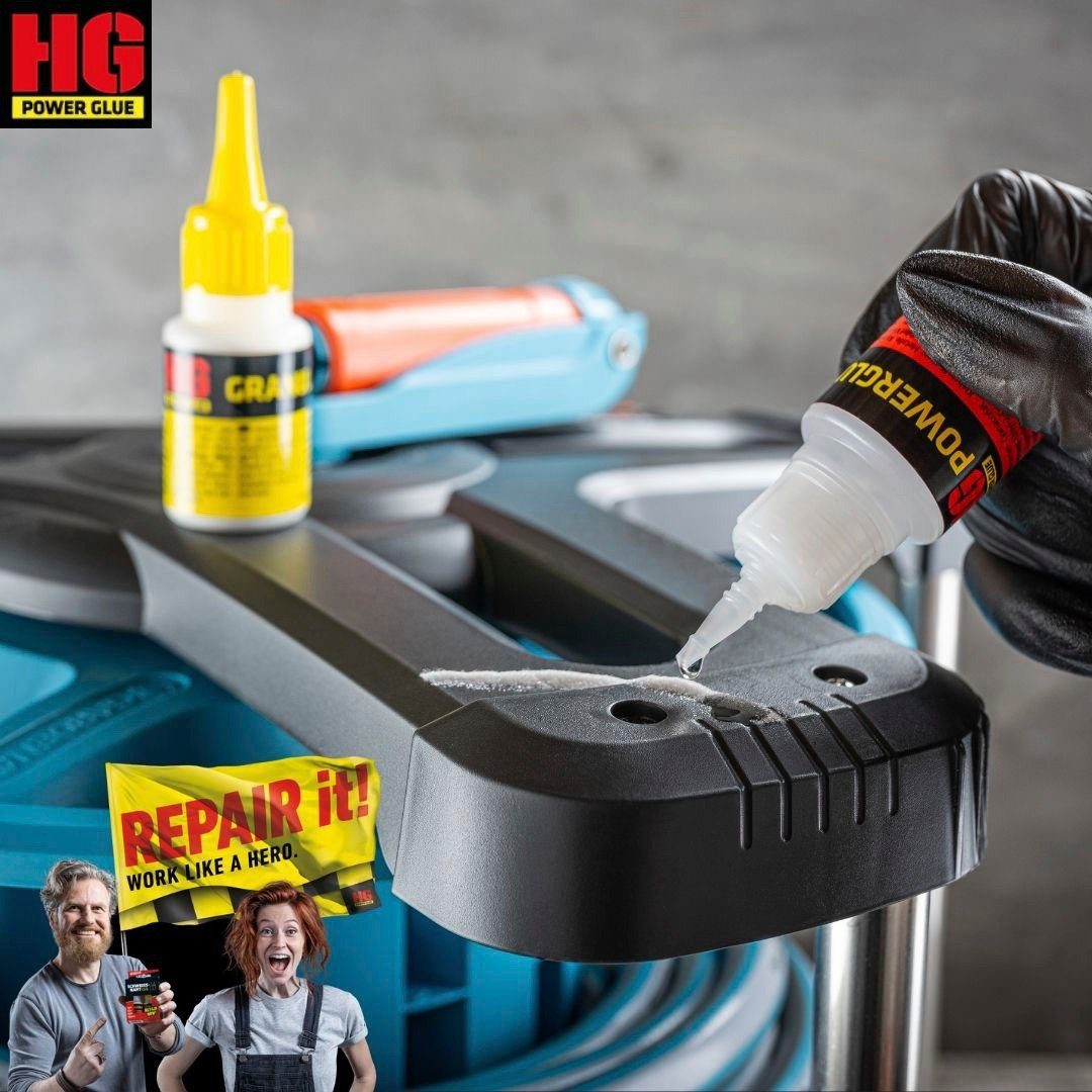 HG Lijm PowerGlue Professionele XXL-koffer, de lasnaad uit de fles