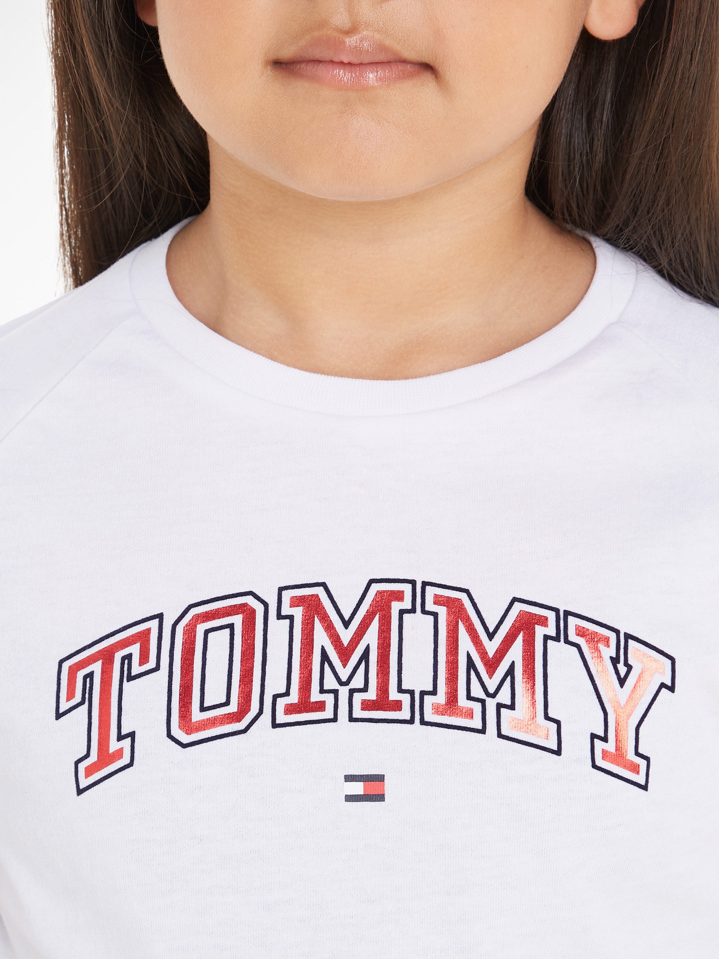 Tommy Hilfiger Shirt met korte mouwen VARSIY FOIL REG TEE SS Kinderen tot 16 jaar met logo-opdruk
