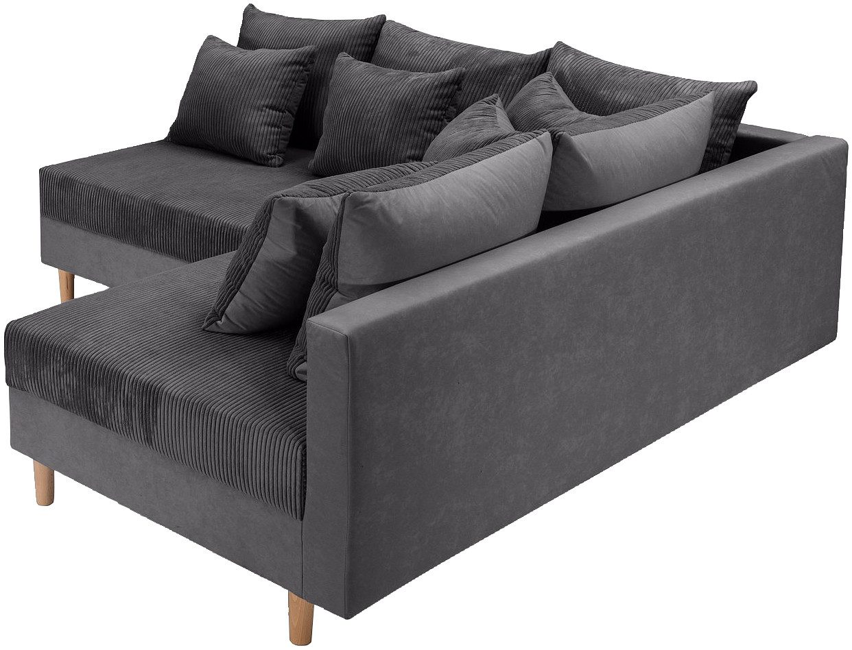 COLLECTION AB Hoekbank L-model Hoekbank, ottomane aan de rechterzijde monteerbaar, comfortabele Bonnell-pocketvering