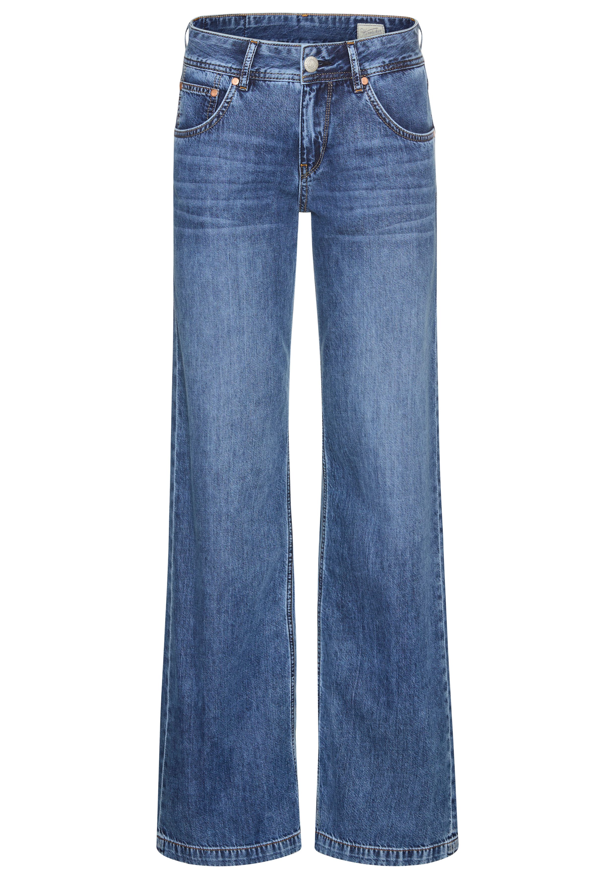 Herrlicher 5-pocket jeans Edna Denim Light met uitlopende pijpen