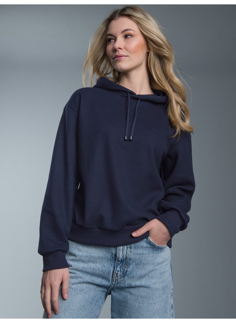 Trigema Hoodie TRIGEMA cropped hoodie in wafellook