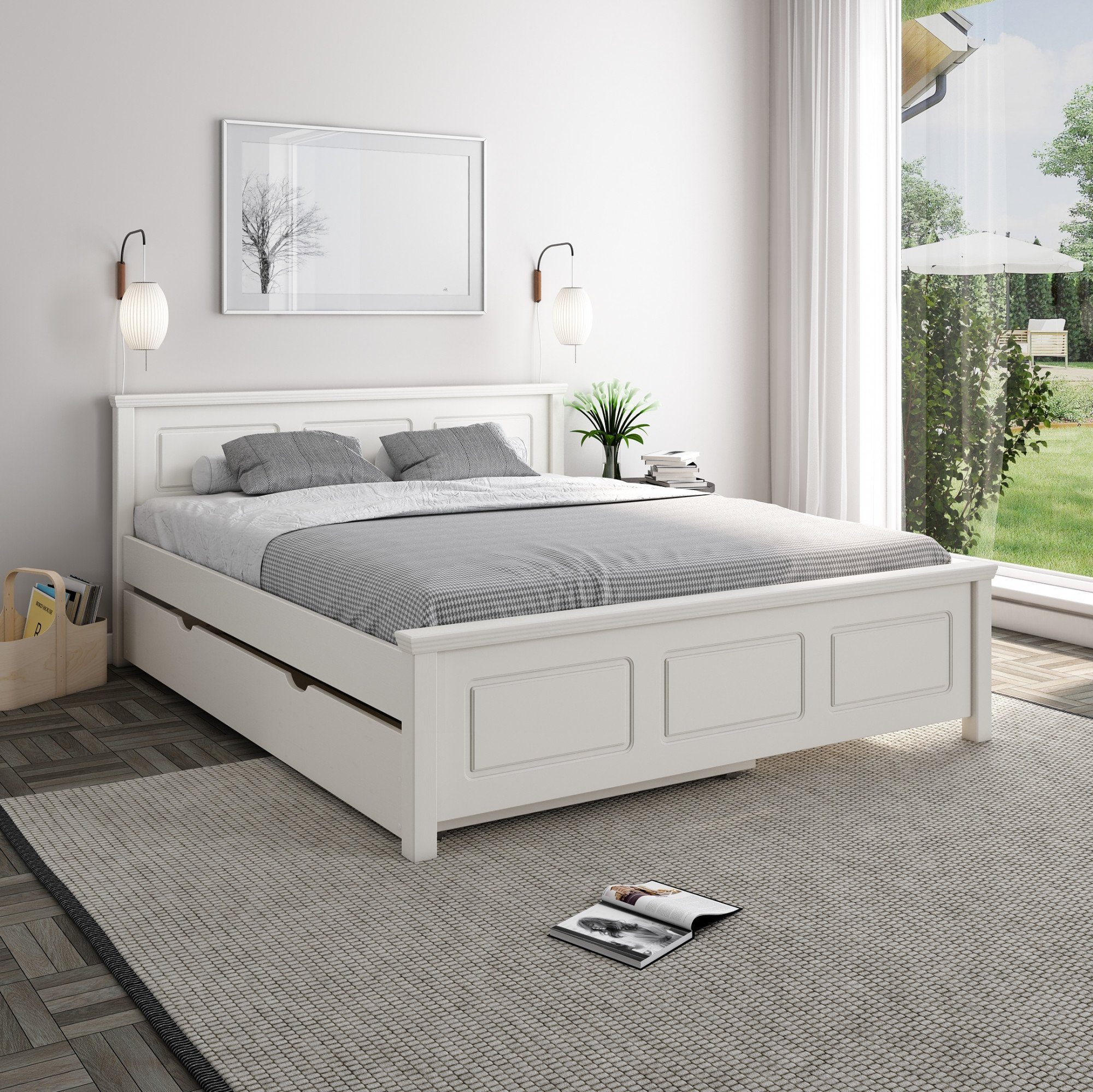 Home affaire Massief houten ledikant "ERIK", Made in Europe, optioneel met lade, massief grenen