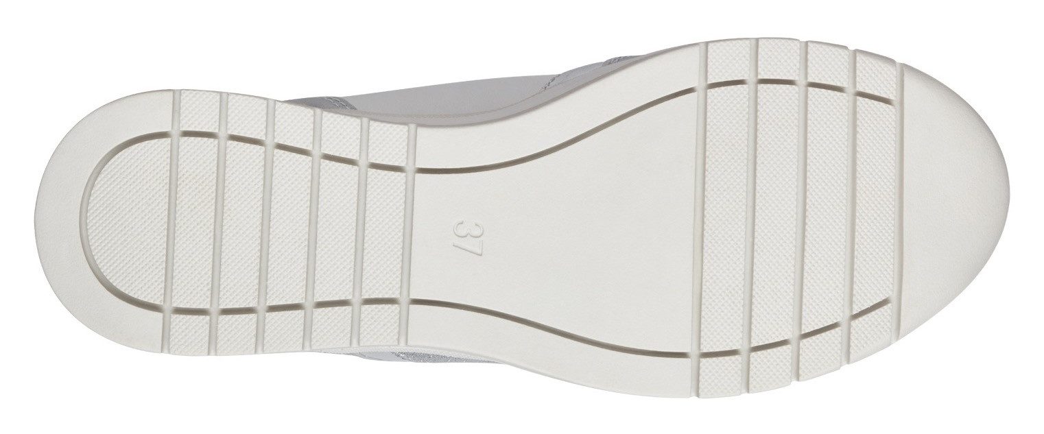 Marco Tozzi Sneakers met sleehak vrijetijdsschoen, lage schoen, veterschoen met buitenrits