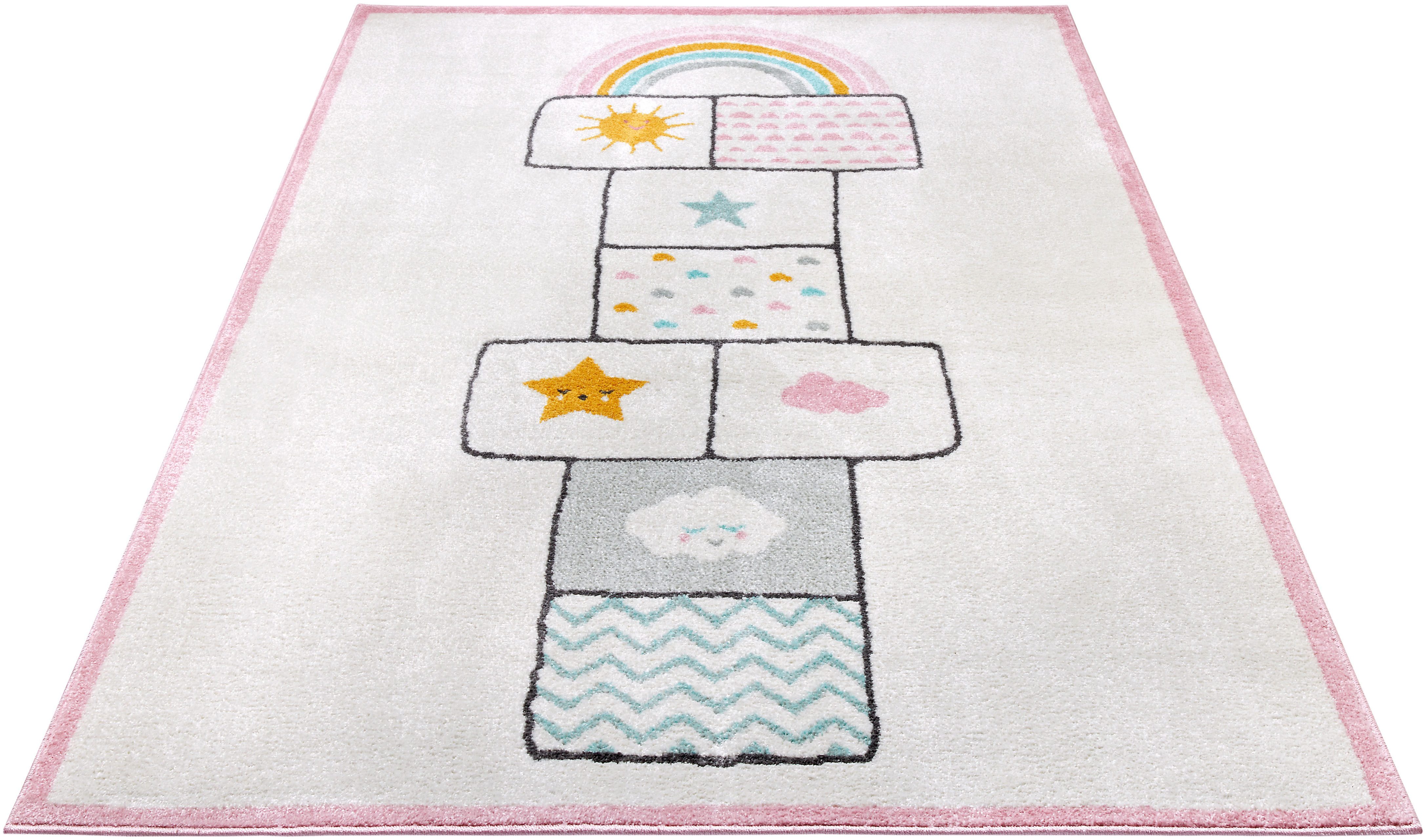 HANSE Home Kindervloerkleed Adventures Bouncy Speeltapijt, stevig, kinderkamer, kortpolig, speelondergrond
