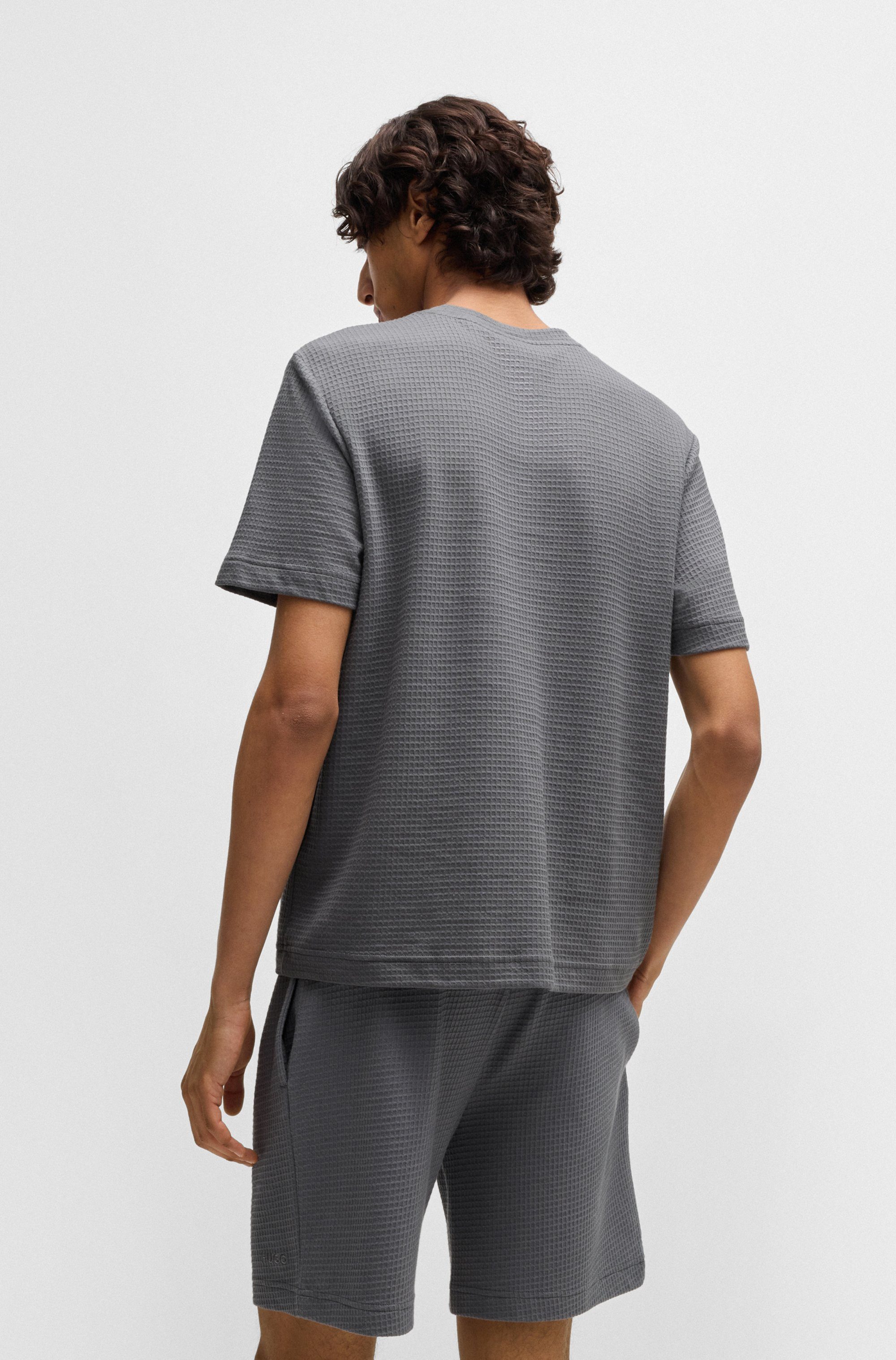 HUGO underwear T-shirt ,Austin T-Shirt Wafelstructuur en logo-borduursel