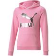 puma hoodie classics logo hoodie g roze