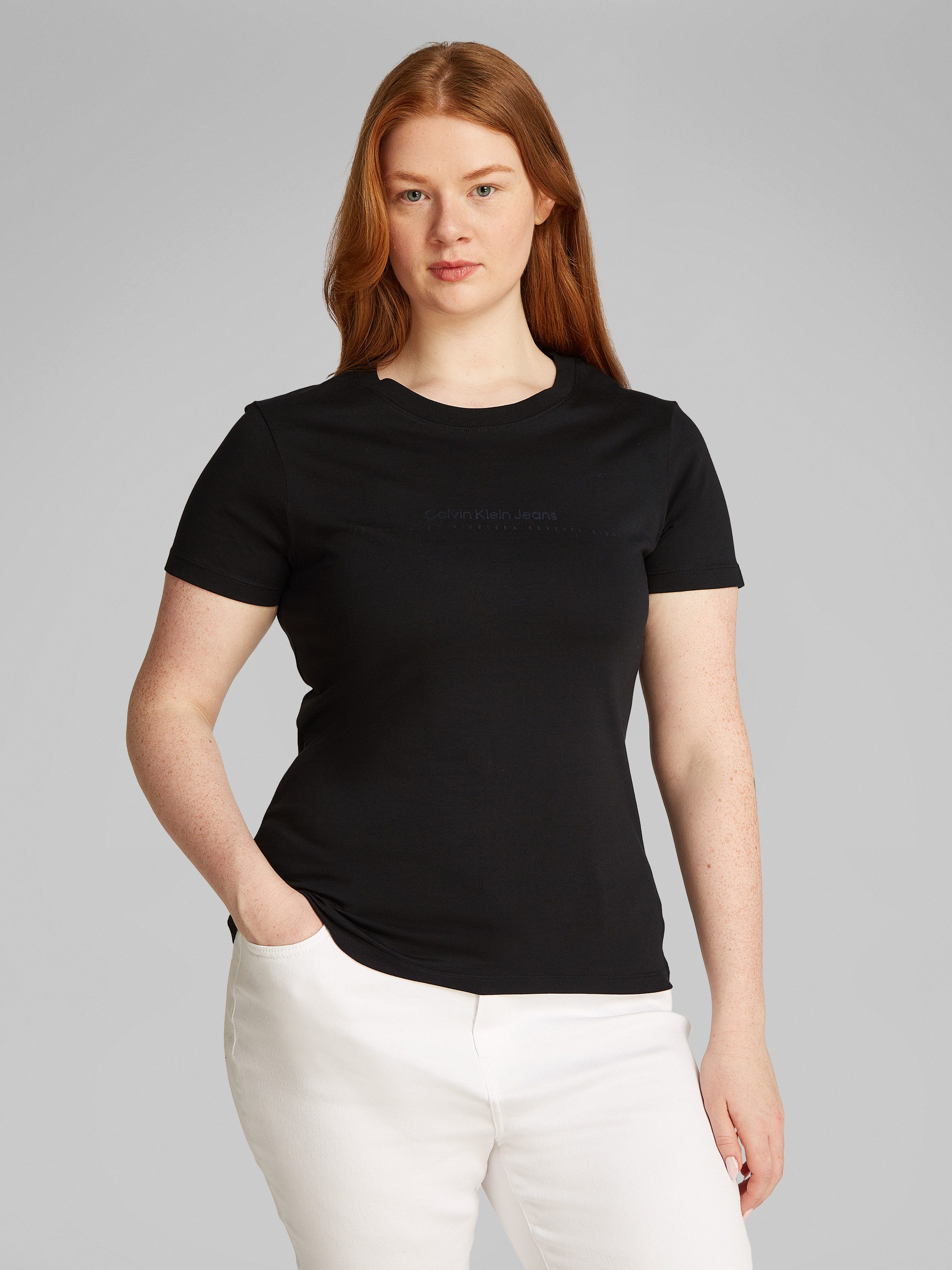 Calvin Klein Jeans Plus T-shirt PLUS INSTIT GRAPHIC SLIM TEE