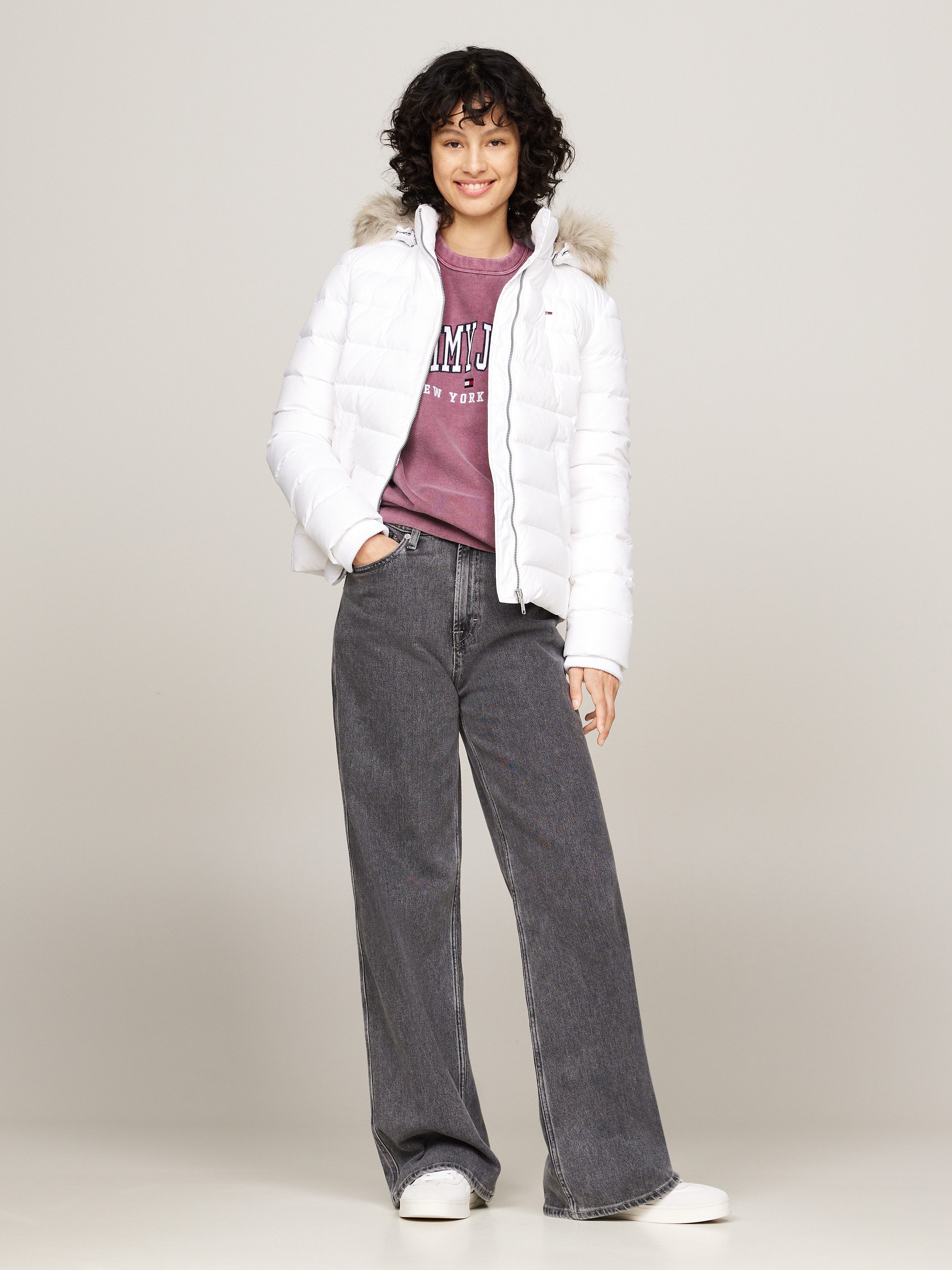 TOMMY JEANS Gewatteerde jas TJW BASIC HOODED DOWN JACKET EXT